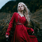 Produktbild Mittelalter Kleid Leinen rot
