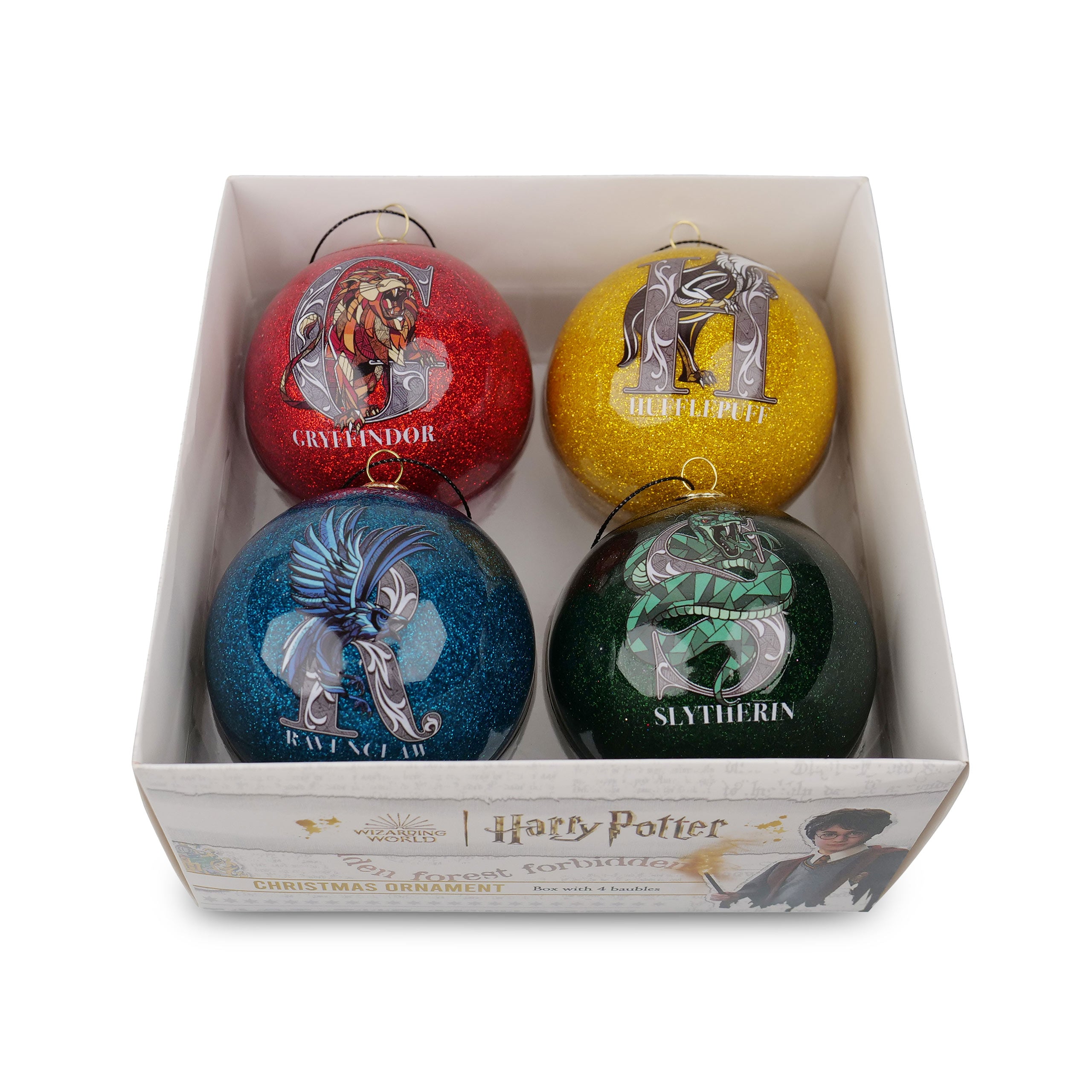 Produktbild Harry Potter - Häuser Wappen Weihnachtsbaumkugeln 4er Set