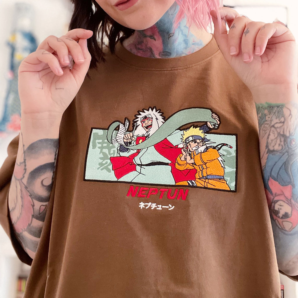 Naruto - Jiraiya & Naruto Oversize Premium T-Shirt