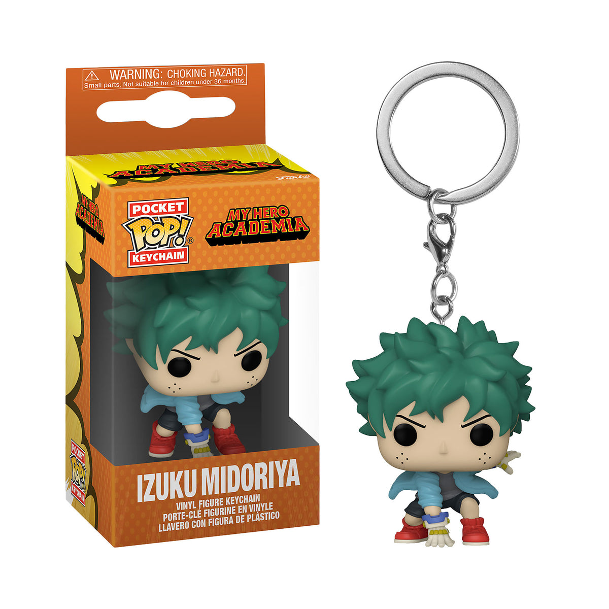Produktbild My Hero Academia - Deku mit Handschuhen Funko Pop Schlüsselanhänger