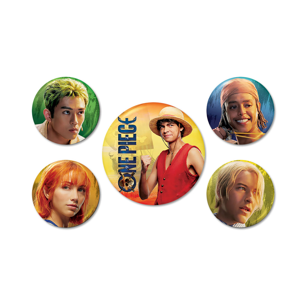 One Piece - Live Action Strohhutbande Button 5er Set