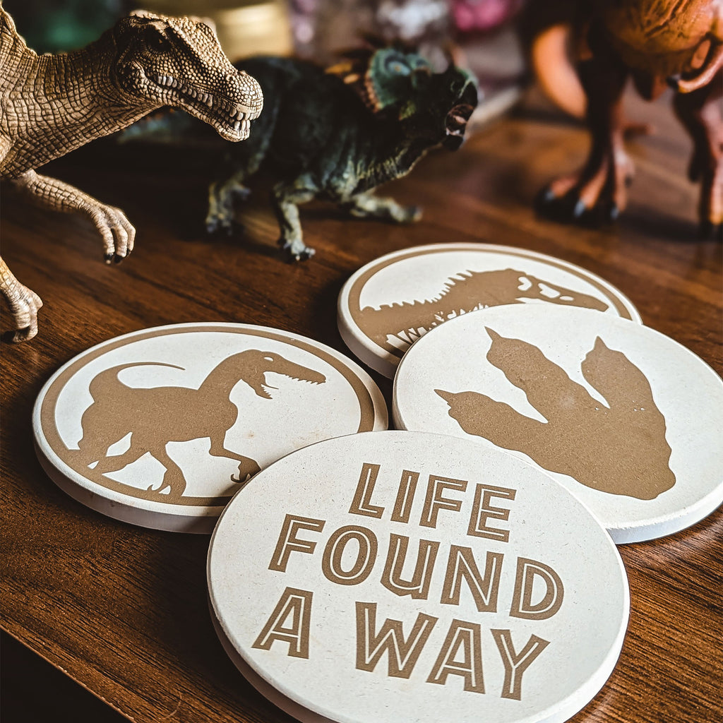 Produktbild Jurassic Park - Life Found A Way Untersetzer 4er Set