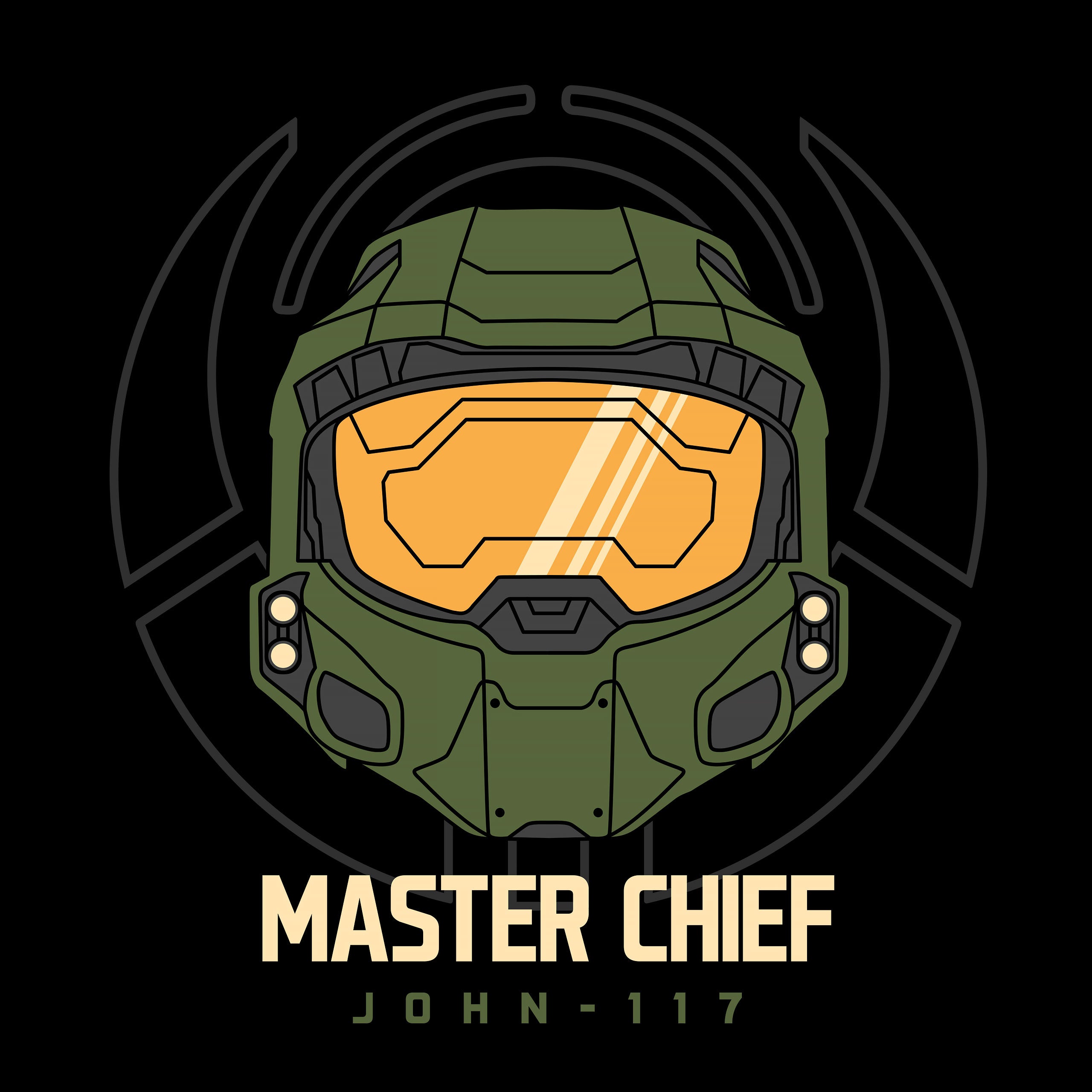 Produktbild Master Chief T-Shirt für Halo Fans schwarz