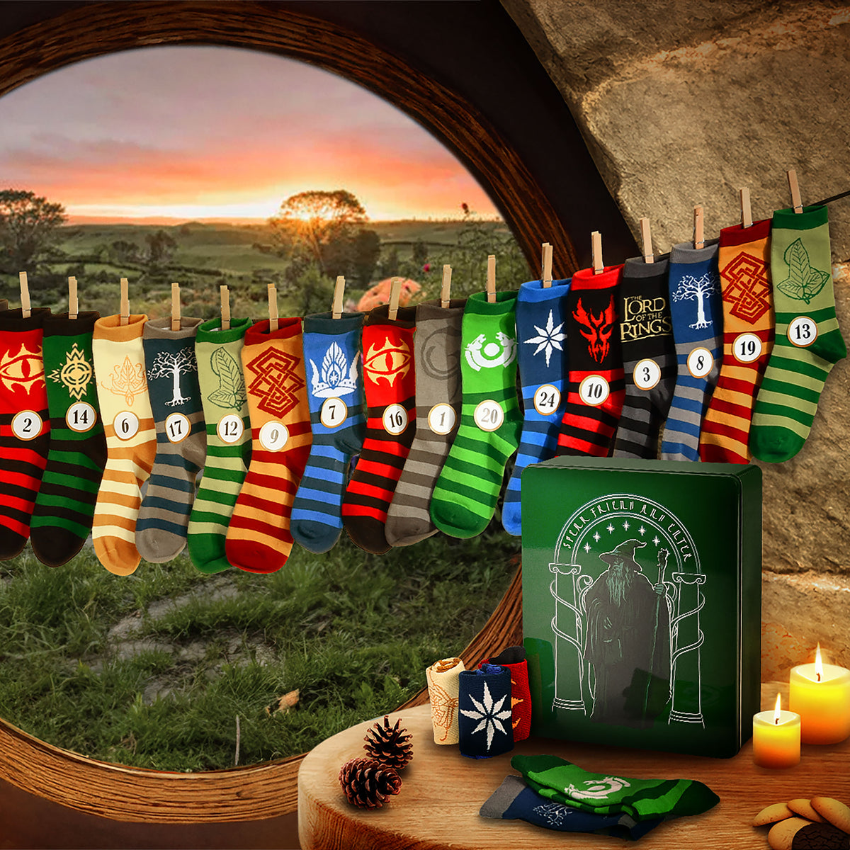 Produktbild Der Herr der Ringe Socken Adventskalender zum Befüllen