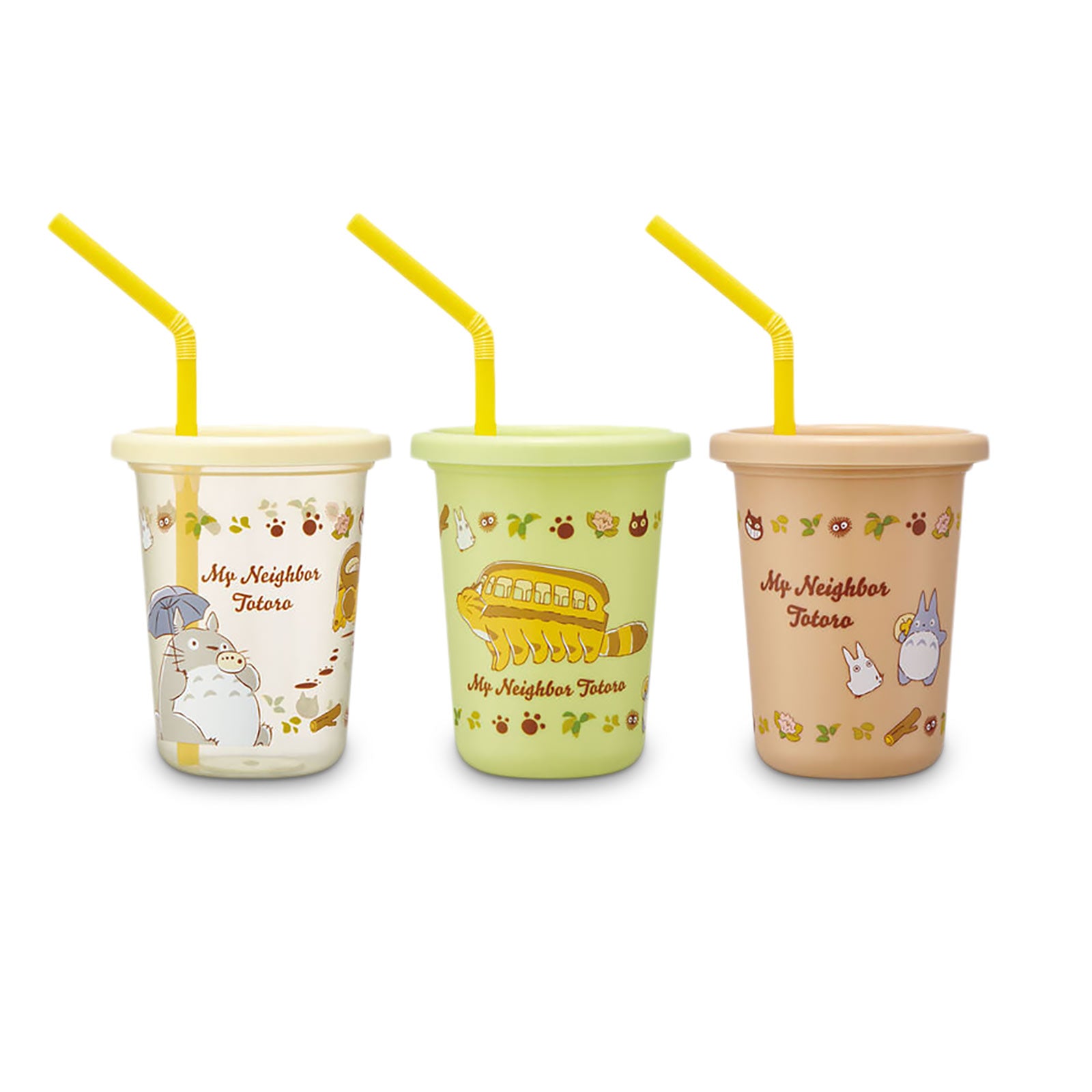 Produktbild Totoro - Katzenbus und Totoro Becher mit Strohhalm 3er Set
