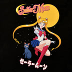 Produktbild Sailor Moon mit Luna T-Shirt schwarz