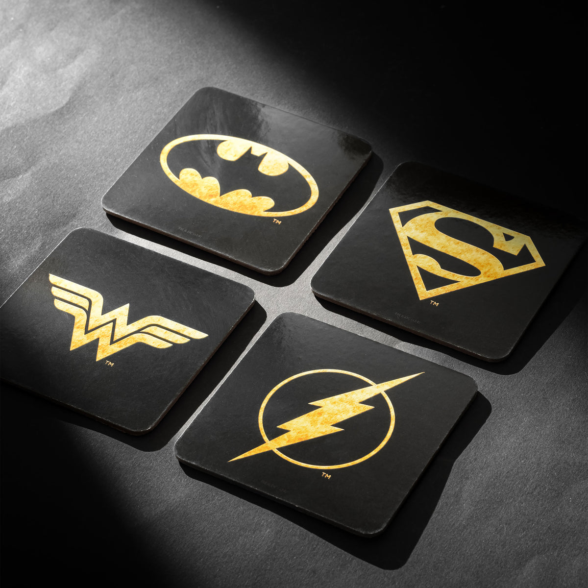 Produktbild DC Comics Logos Untersetzer 4er Set