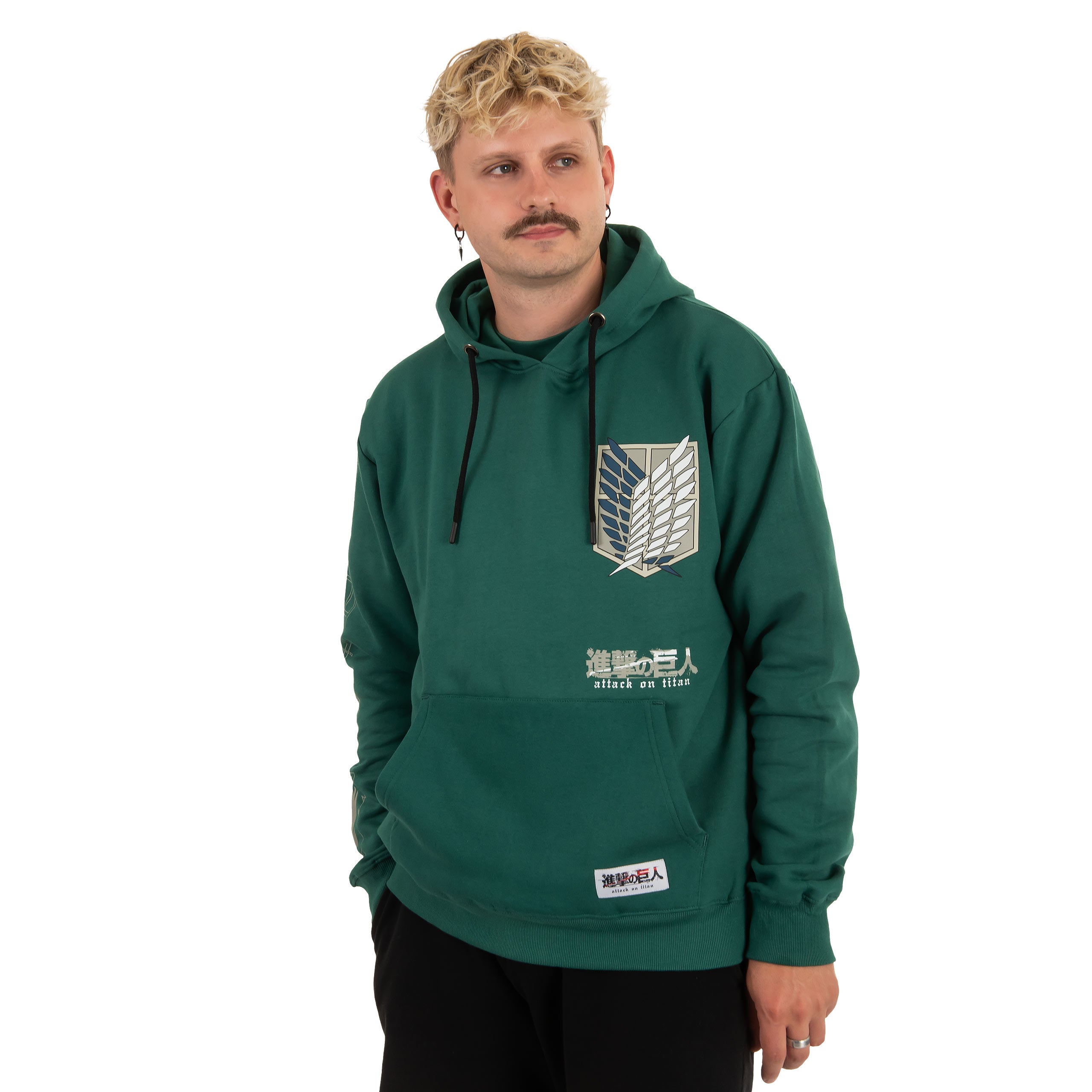 Produktbild Scout Symbol Military Hoodie grün - Attack on Titan