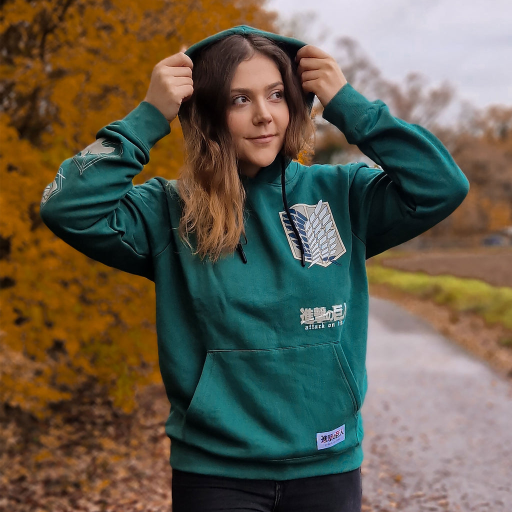 Produktbild Scout Symbol Military Hoodie grün - Attack on Titan
