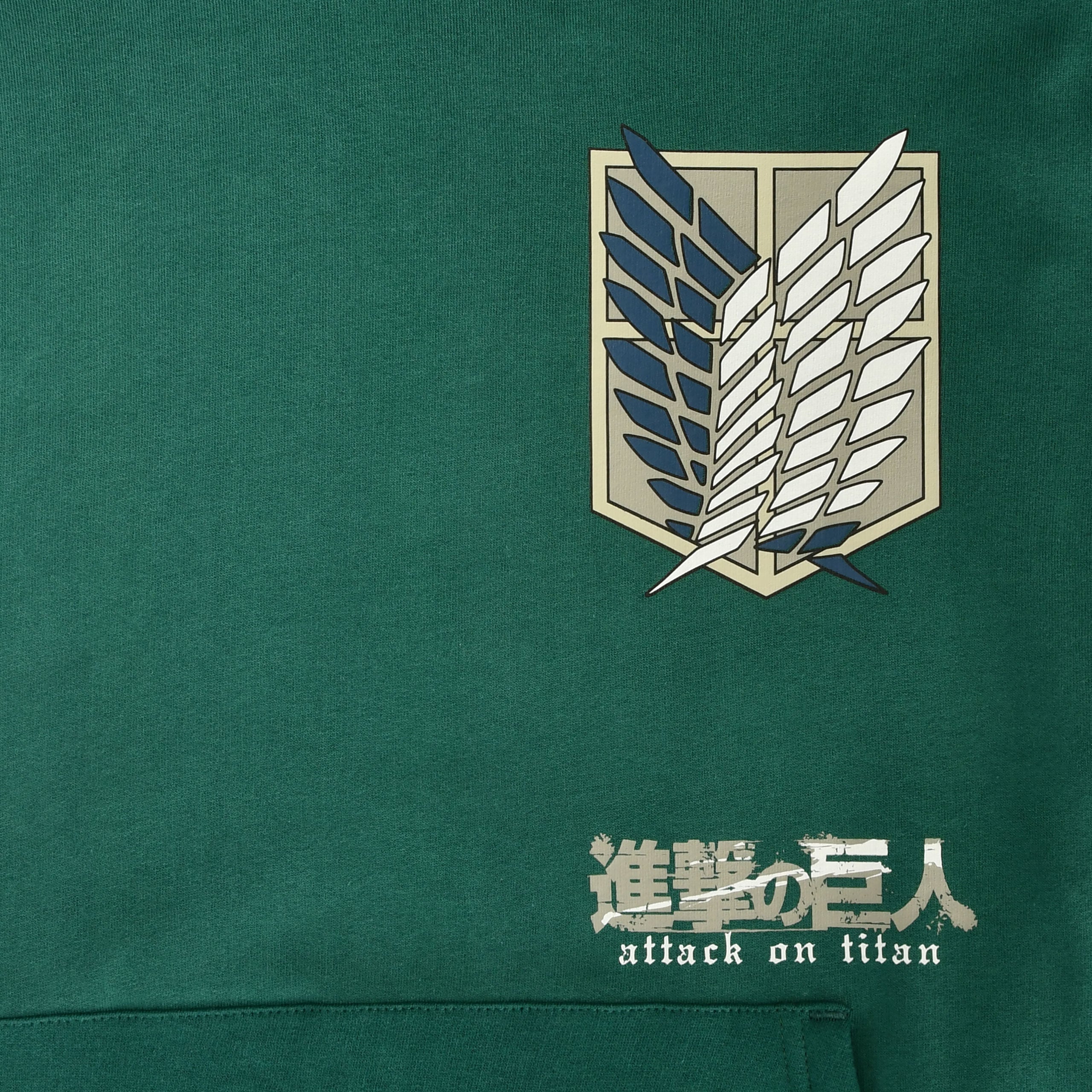 Produktbild Scout Symbol Military Hoodie grün - Attack on Titan