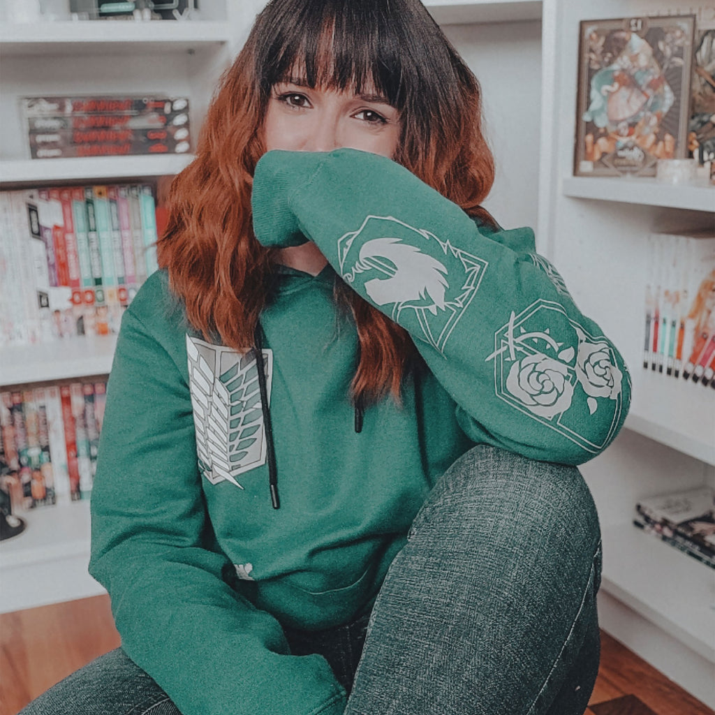 Produktbild Scout Symbol Military Hoodie grün - Attack on Titan