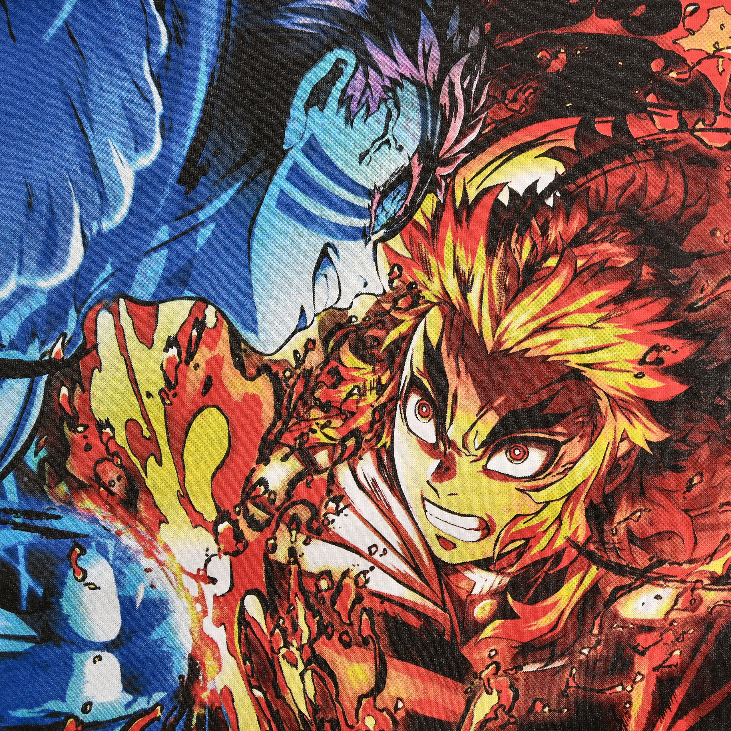 Produktbild Demon Slayer - Akaza vs. Rengoku T-Shirt schwarz