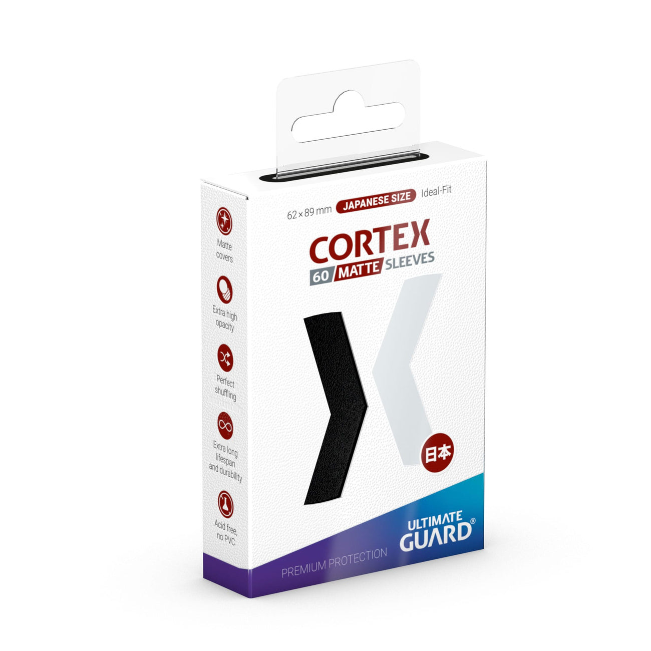 Produktbild Cortex Kartenhüllen matt-schwarz 60er Set Ultimate Guard für TCG japanische Größe