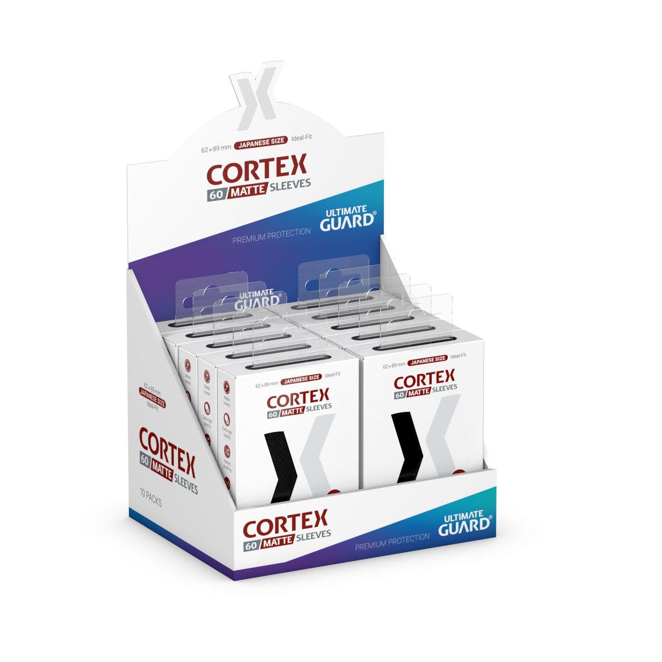 Produktbild Cortex Kartenhüllen matt-schwarz 60er Set Ultimate Guard für TCG japanische Größe