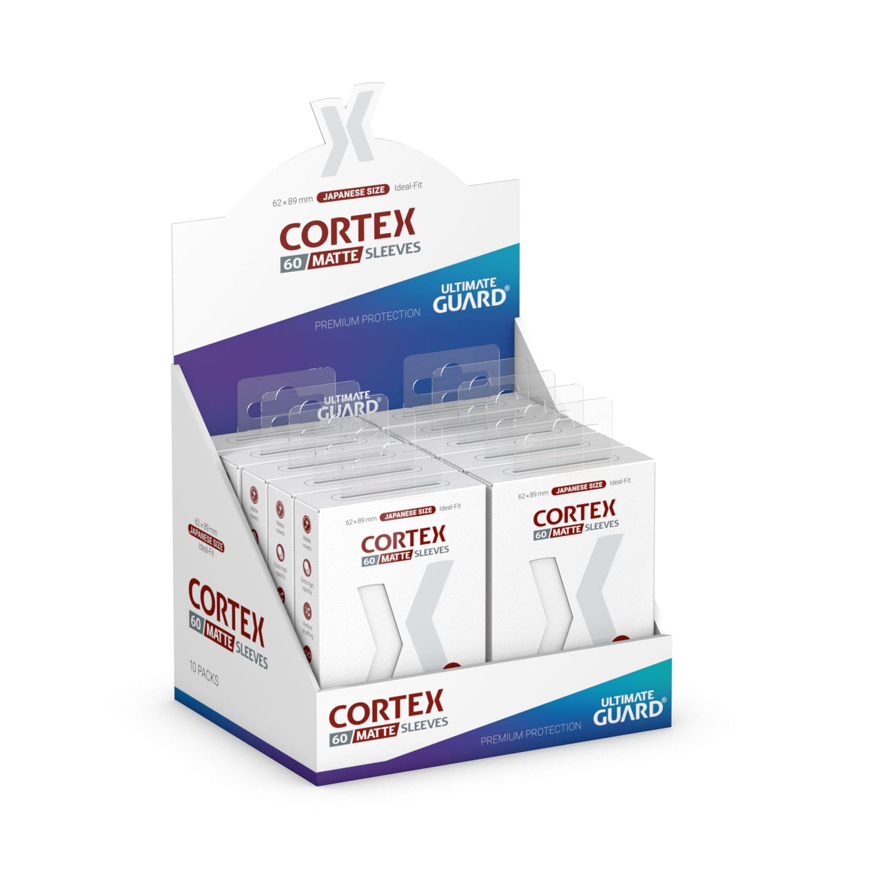 Produktbild Cortex Kartenhüllen matt-weiß 60er Set Ultimate Guard für TCG japanische Größe