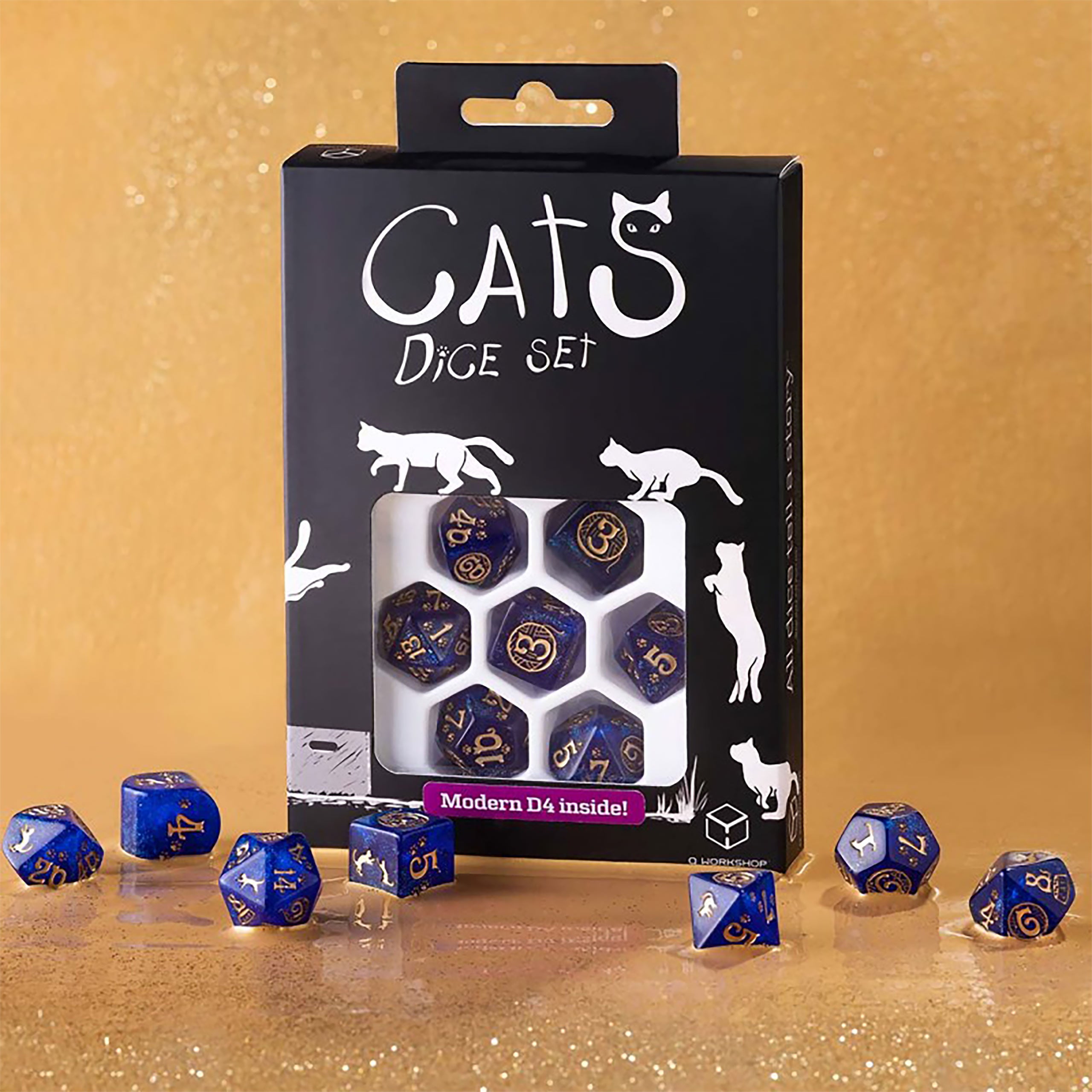 Produktbild Cats Meowster Modern RPG Würfel Set 7tlg