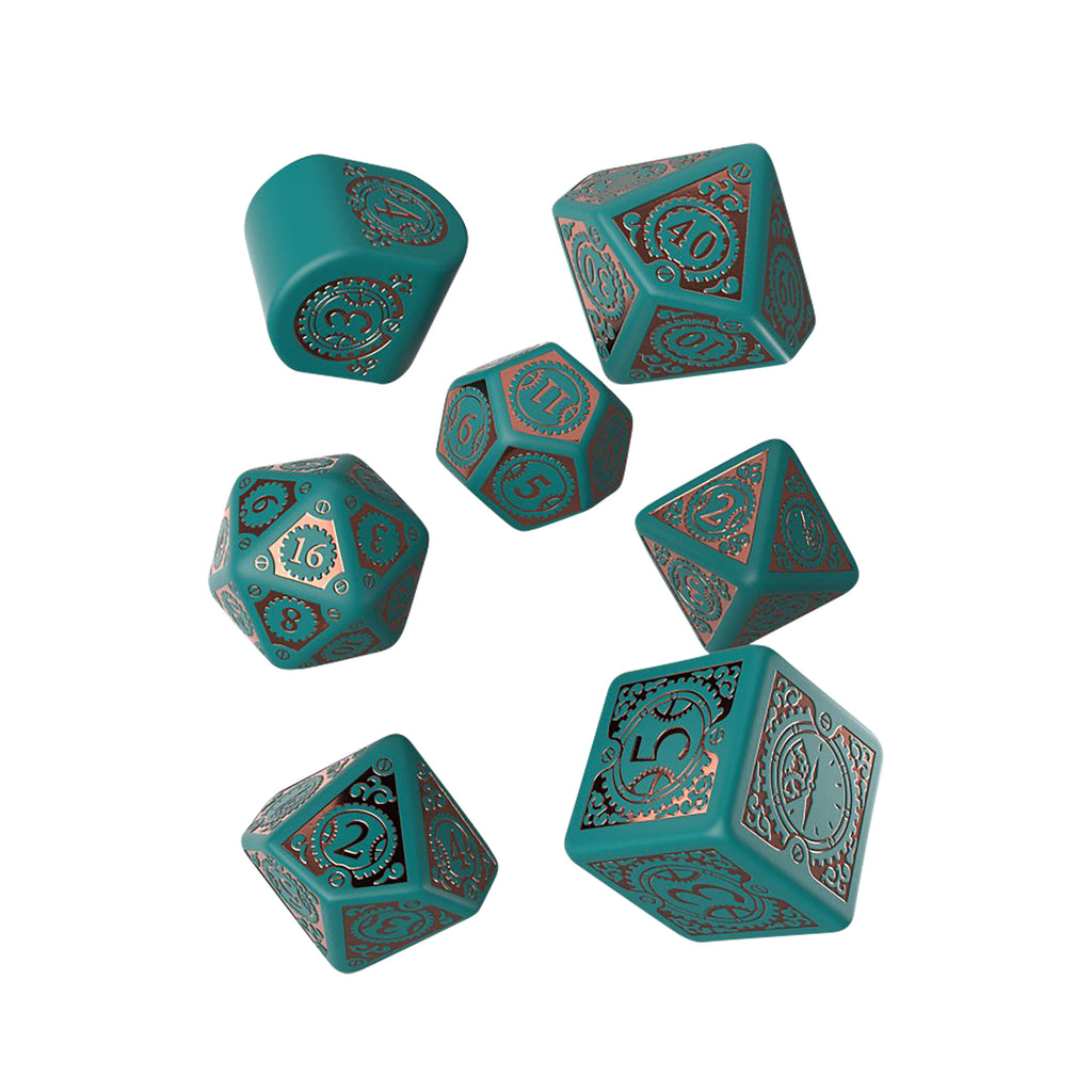 Produktbild Steampunk Clockwork Nautical Apparatus Modern RPG Würfel Set 7tlg