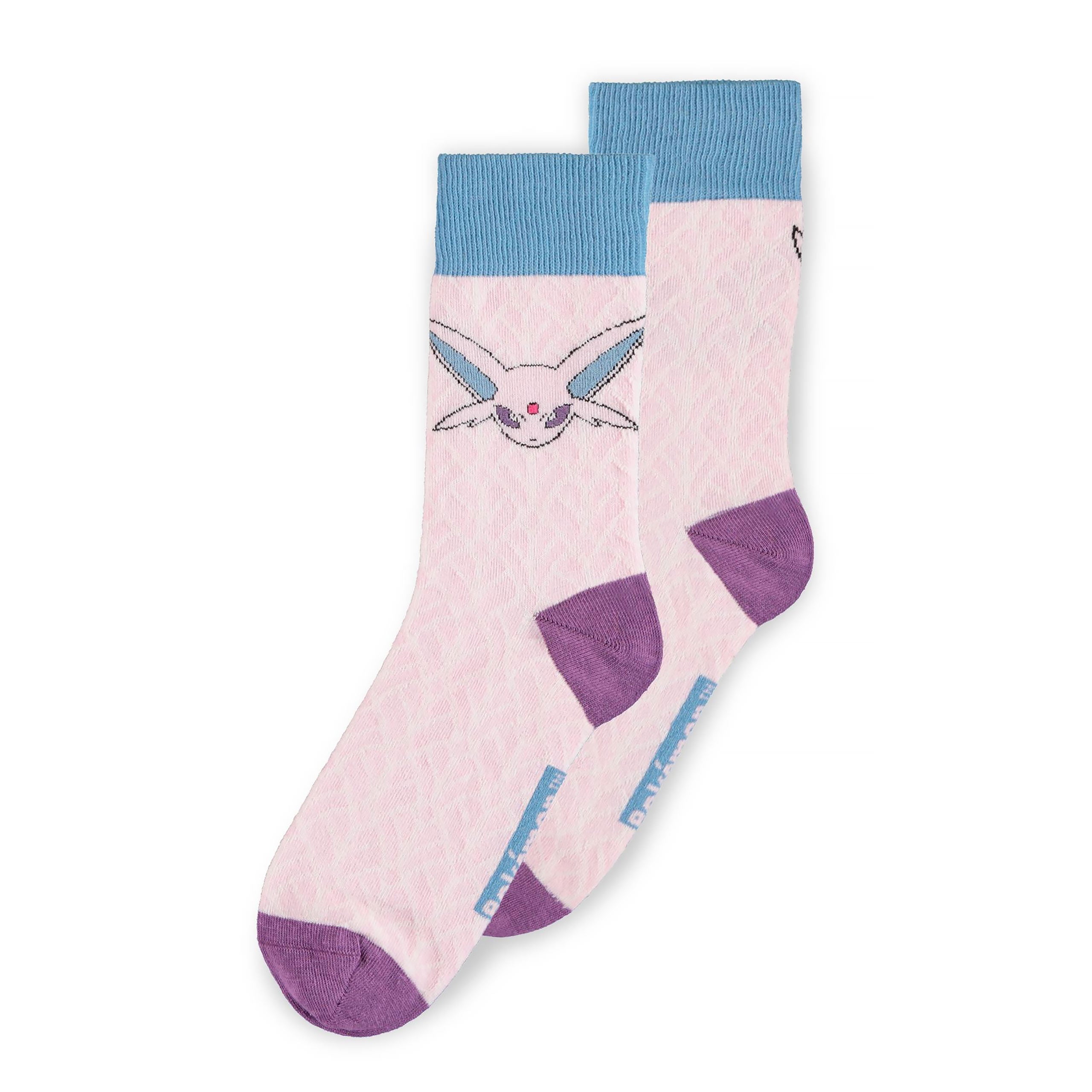 Produktbild Pokemon - Evoli Evolution Socken 3er Set braun-schwarz-rosa