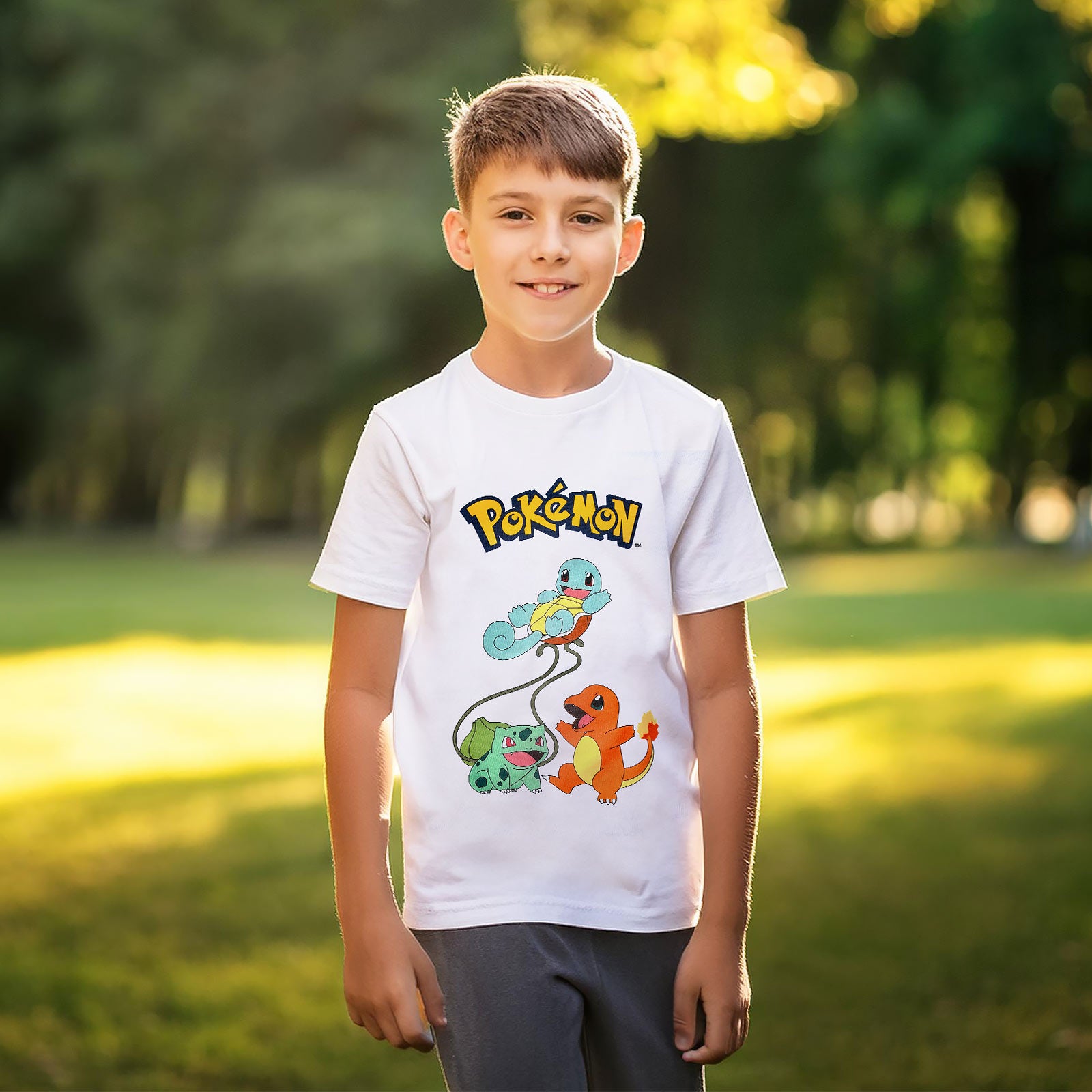 Produktbild Pokemon - Original Trio T-Shirt Kinder weiß