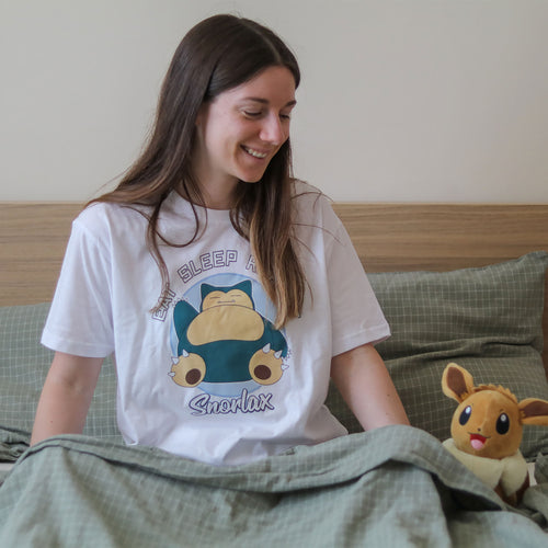 Produktbild Pokemon - Relaxo Eat Sleep Repeat T-Shirt weiß