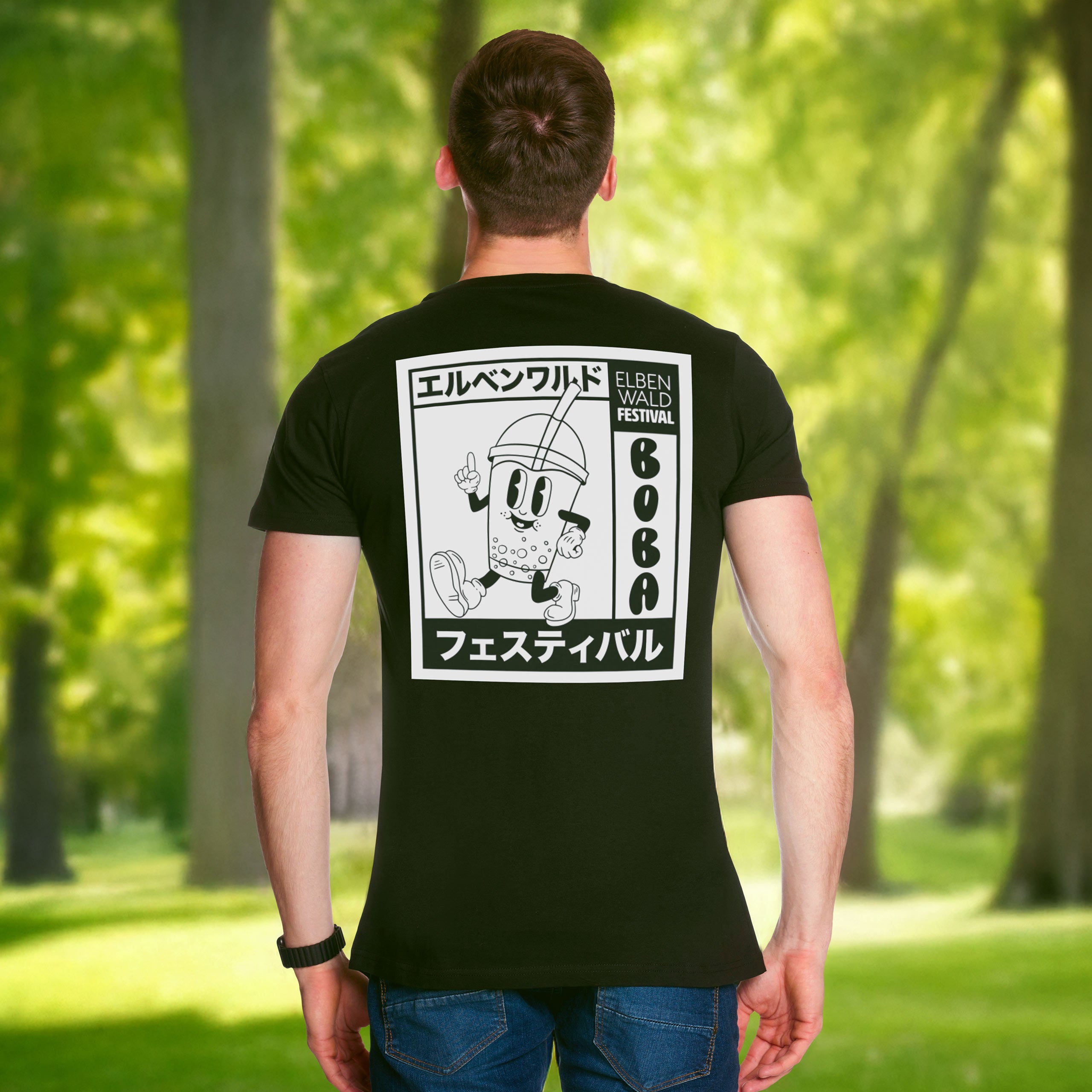 Produktbild Elbenwald Festival Bubble Tea T-Shirt schwarz