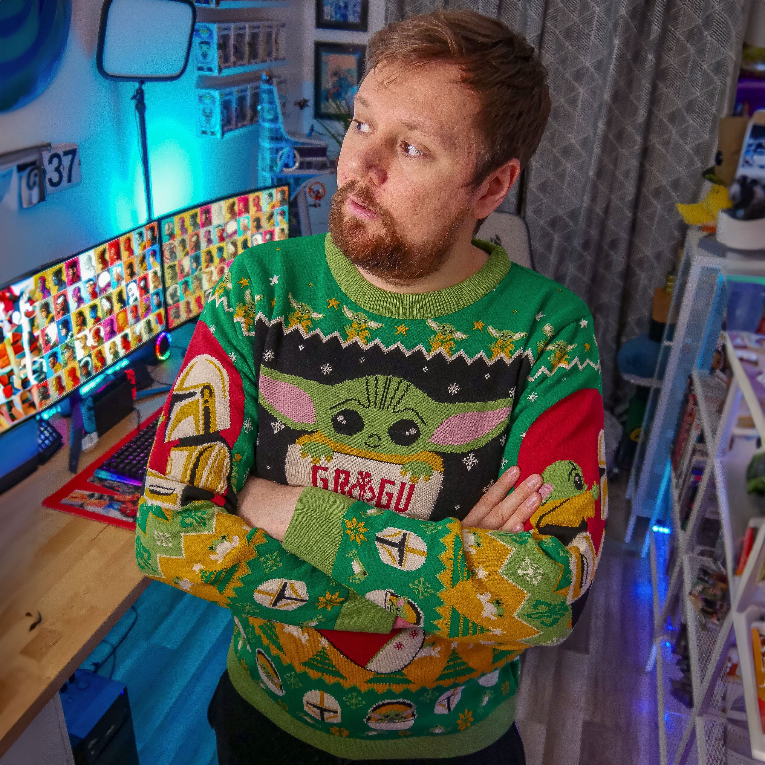 Produktbild Grogu mit Mando Strickpullover - Star Wars The Mandalorian