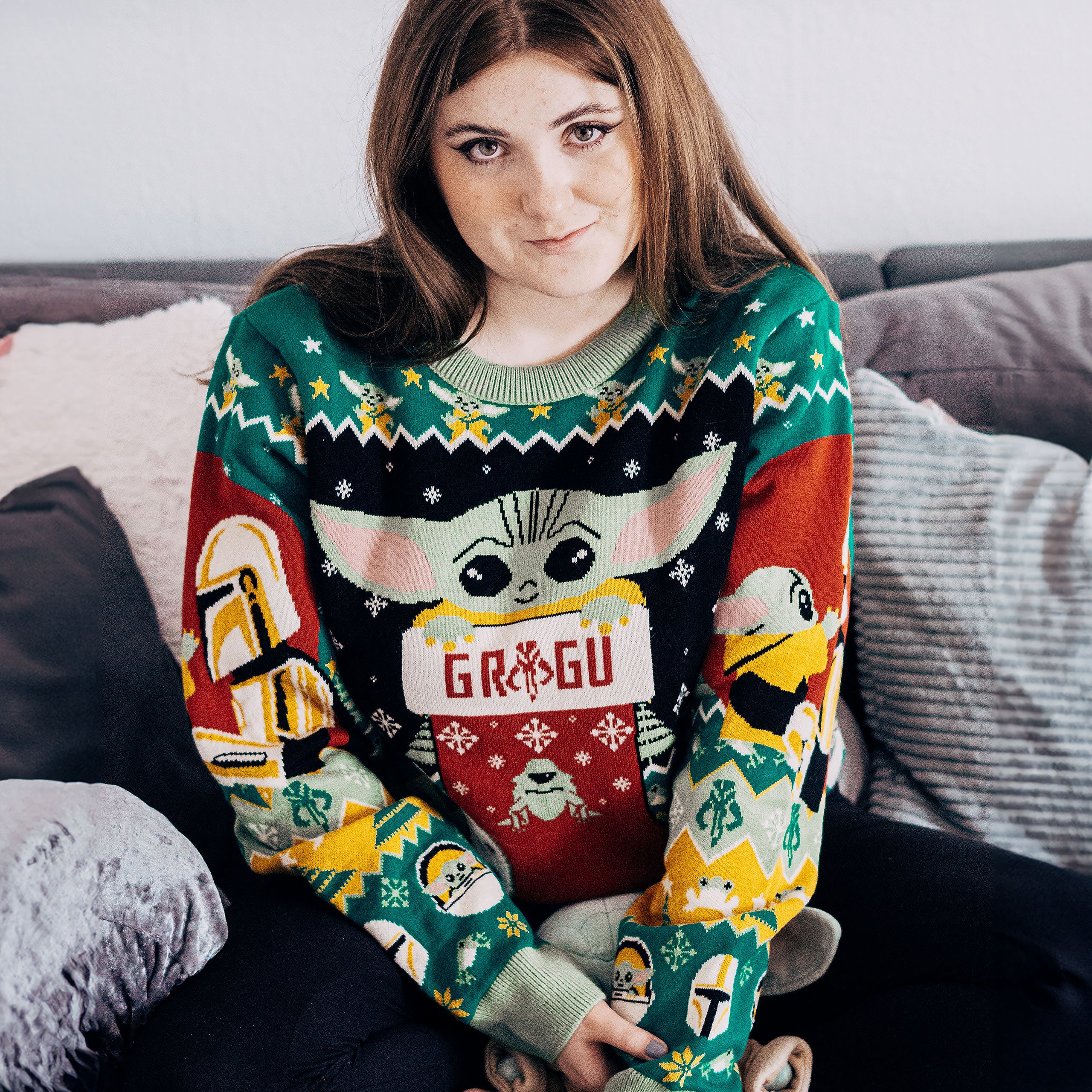 Produktbild Grogu mit Mando Strickpullover - Star Wars The Mandalorian