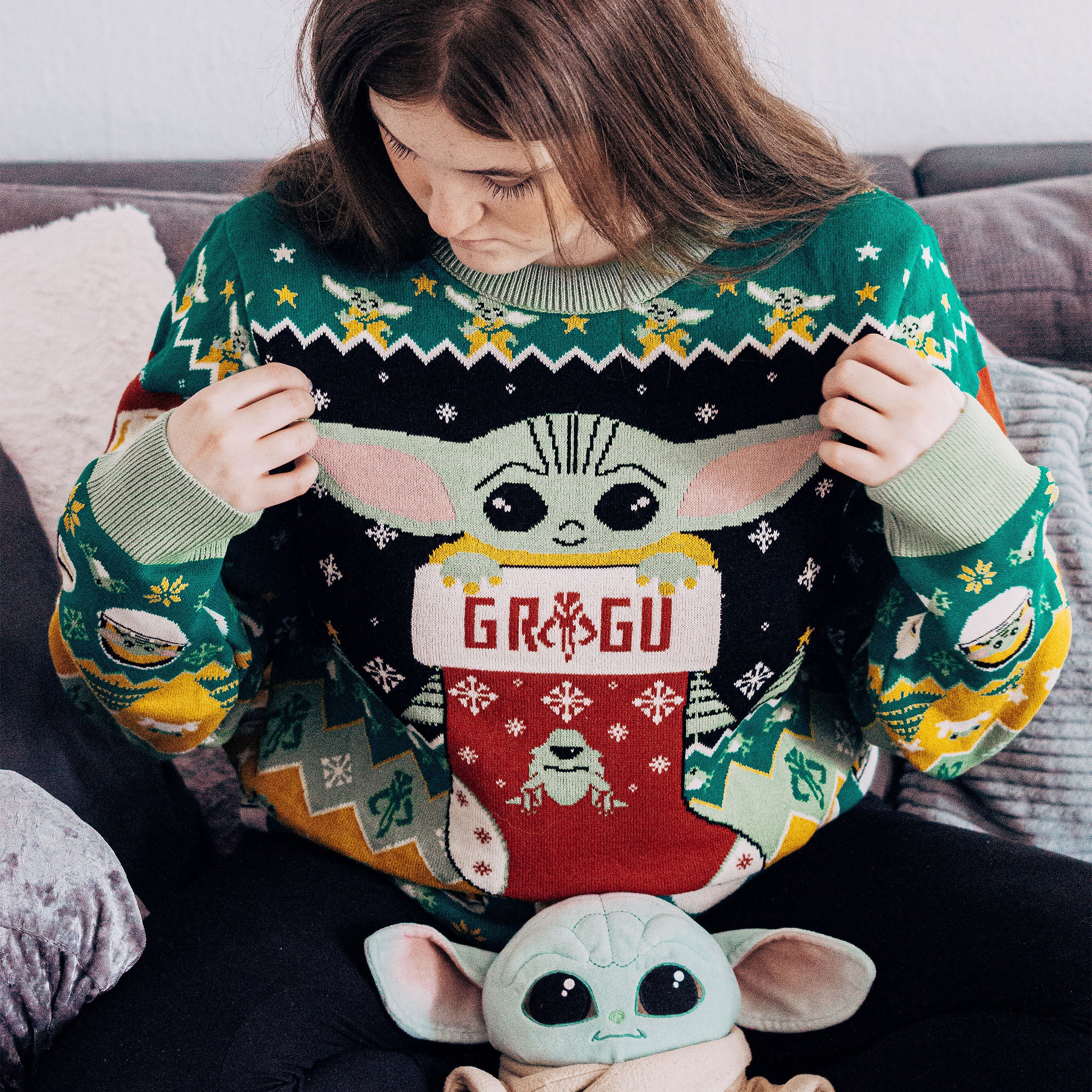 Produktbild Grogu mit Mando Strickpullover - Star Wars The Mandalorian