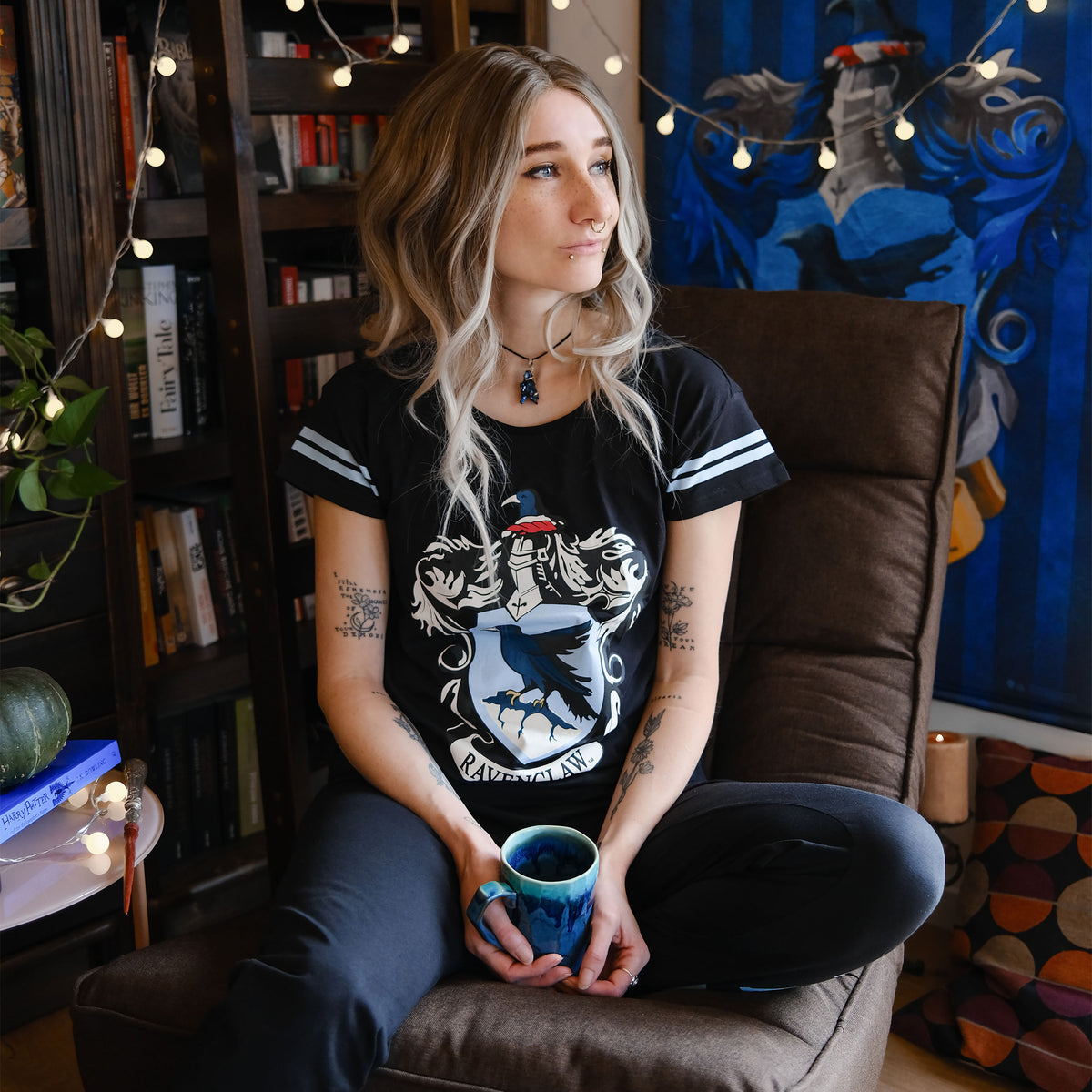 Produktbild Ravenclaw Wappen Pyjama schwarz - Harry Potter