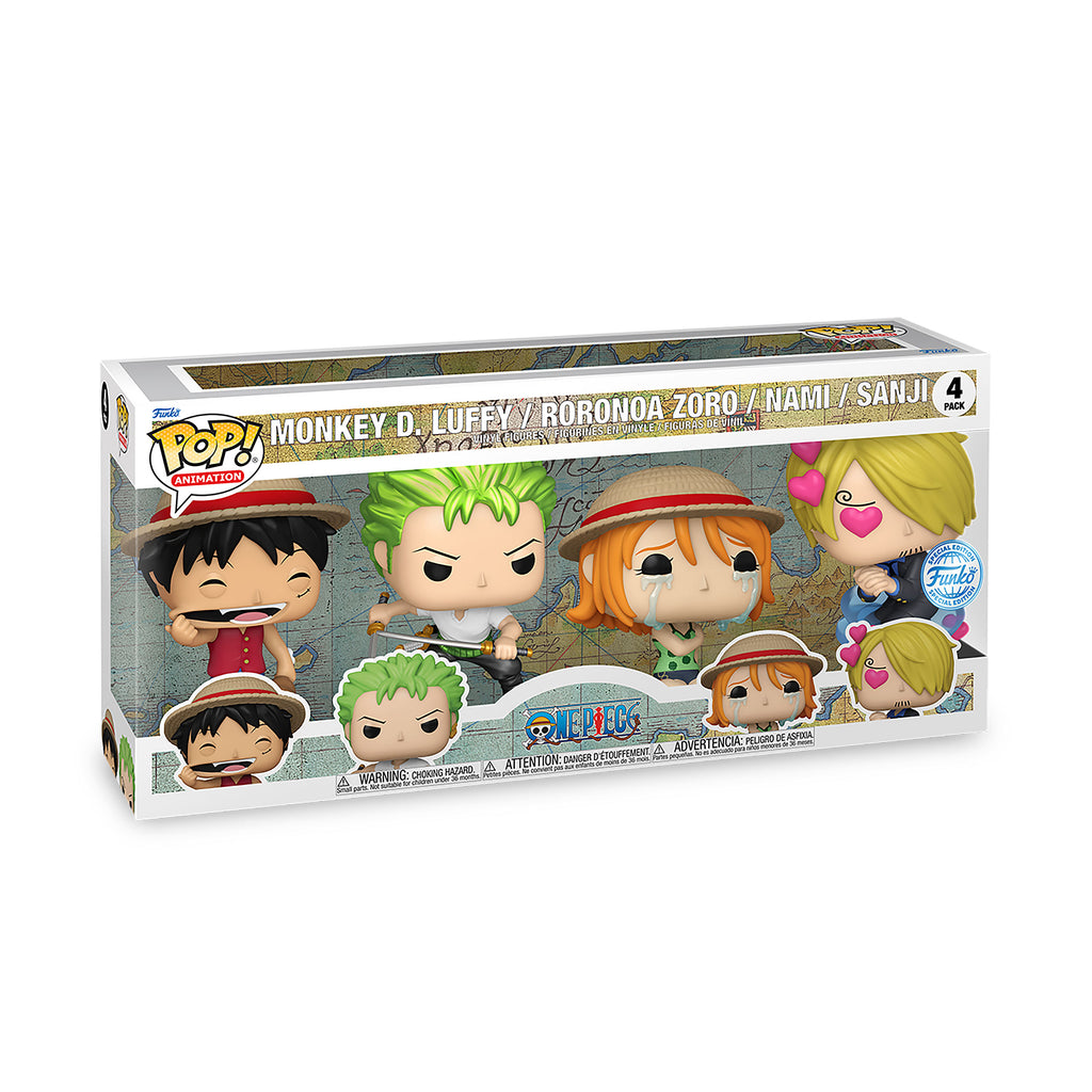Produktbild One Piece - Refresh Funko Pocket Pop 4er Figuren Set