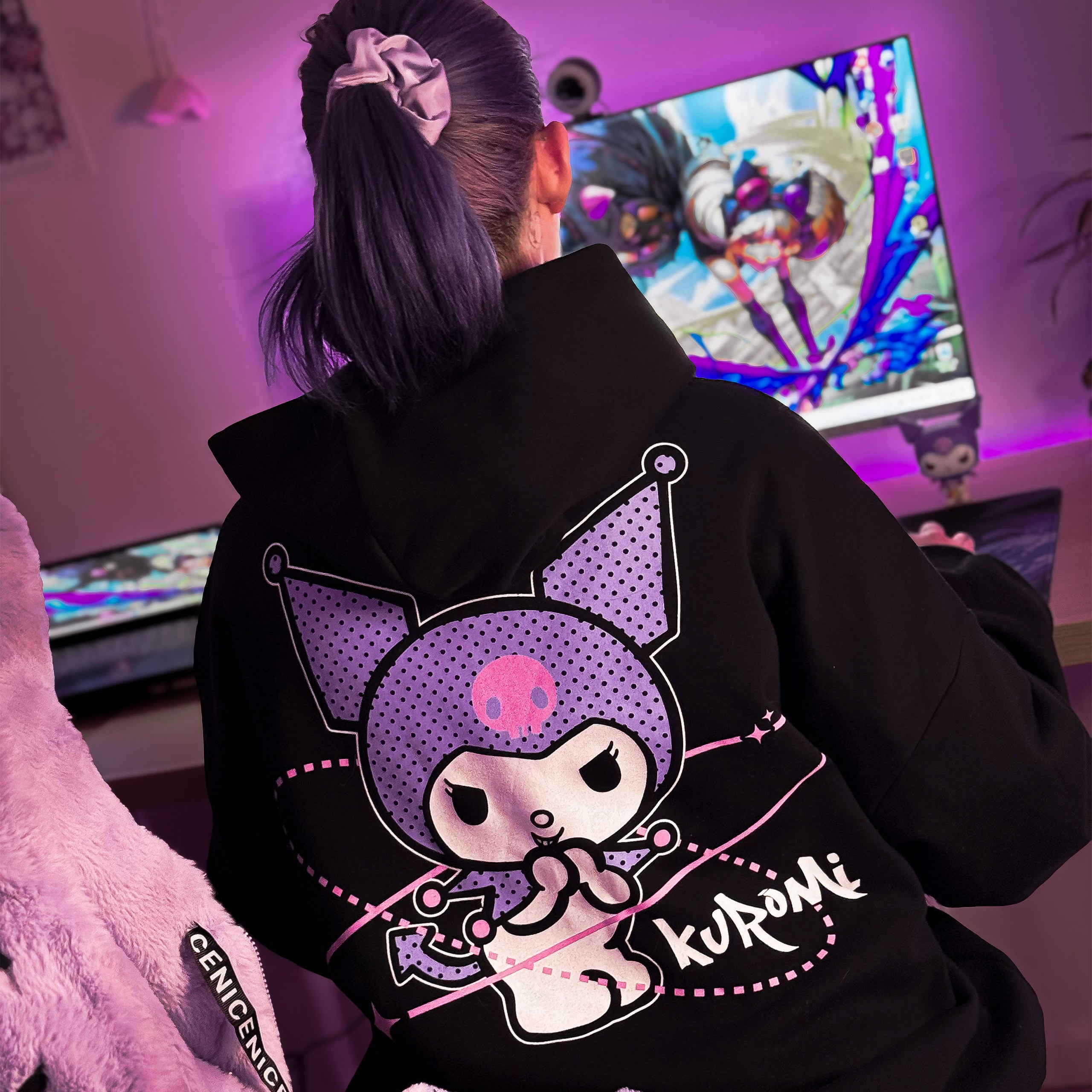 Produktbild Sanrio - Kuromi Hoodie schwarz