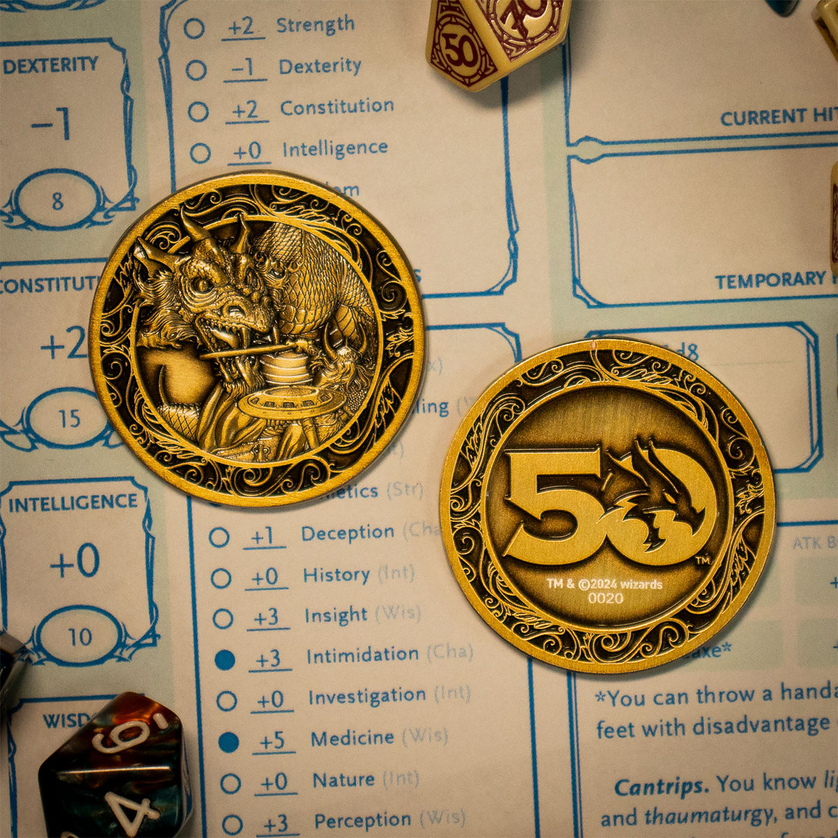 Produktbild Dungeons & Dragons - 50th Anniversary Sammlermünze limitiert