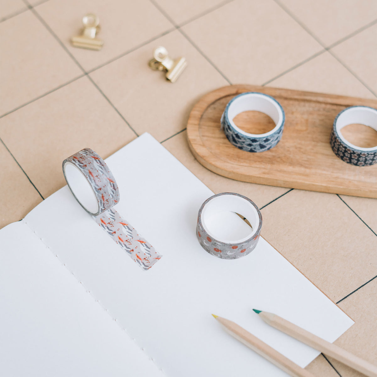 Produktbild Die große Welle vor Kanagawa - Katsushika Hokusai Washi Tapes 4er Set