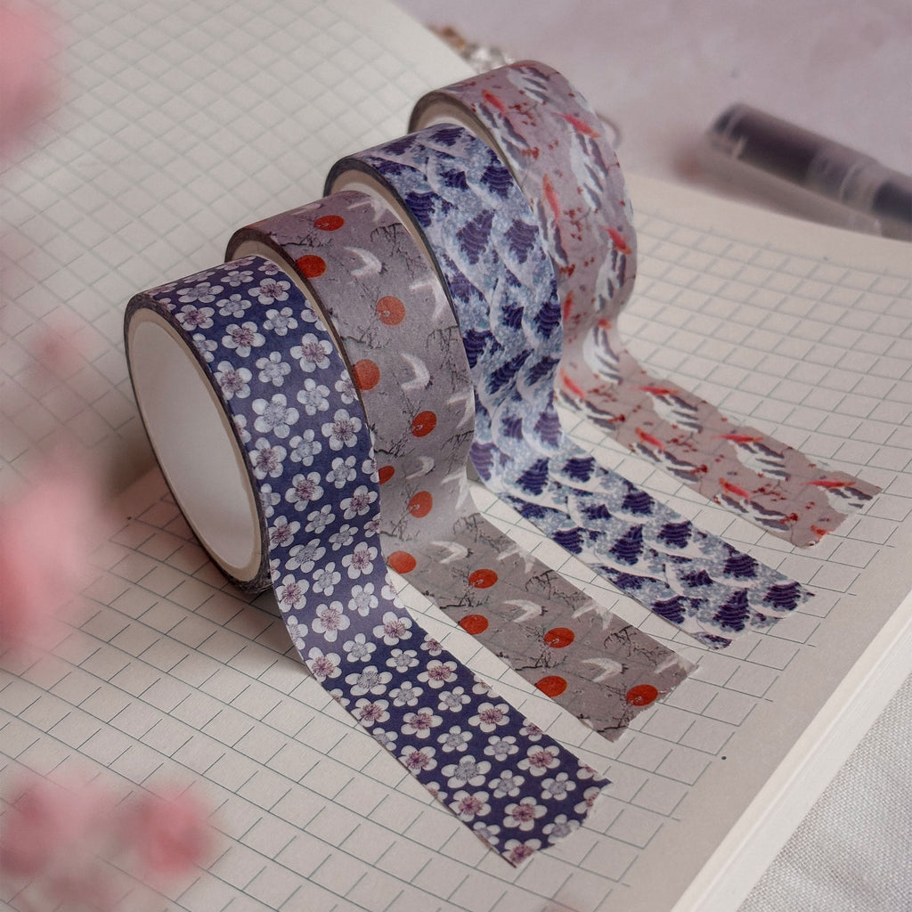 Produktbild Die große Welle vor Kanagawa - Katsushika Hokusai Washi Tapes 4er Set
