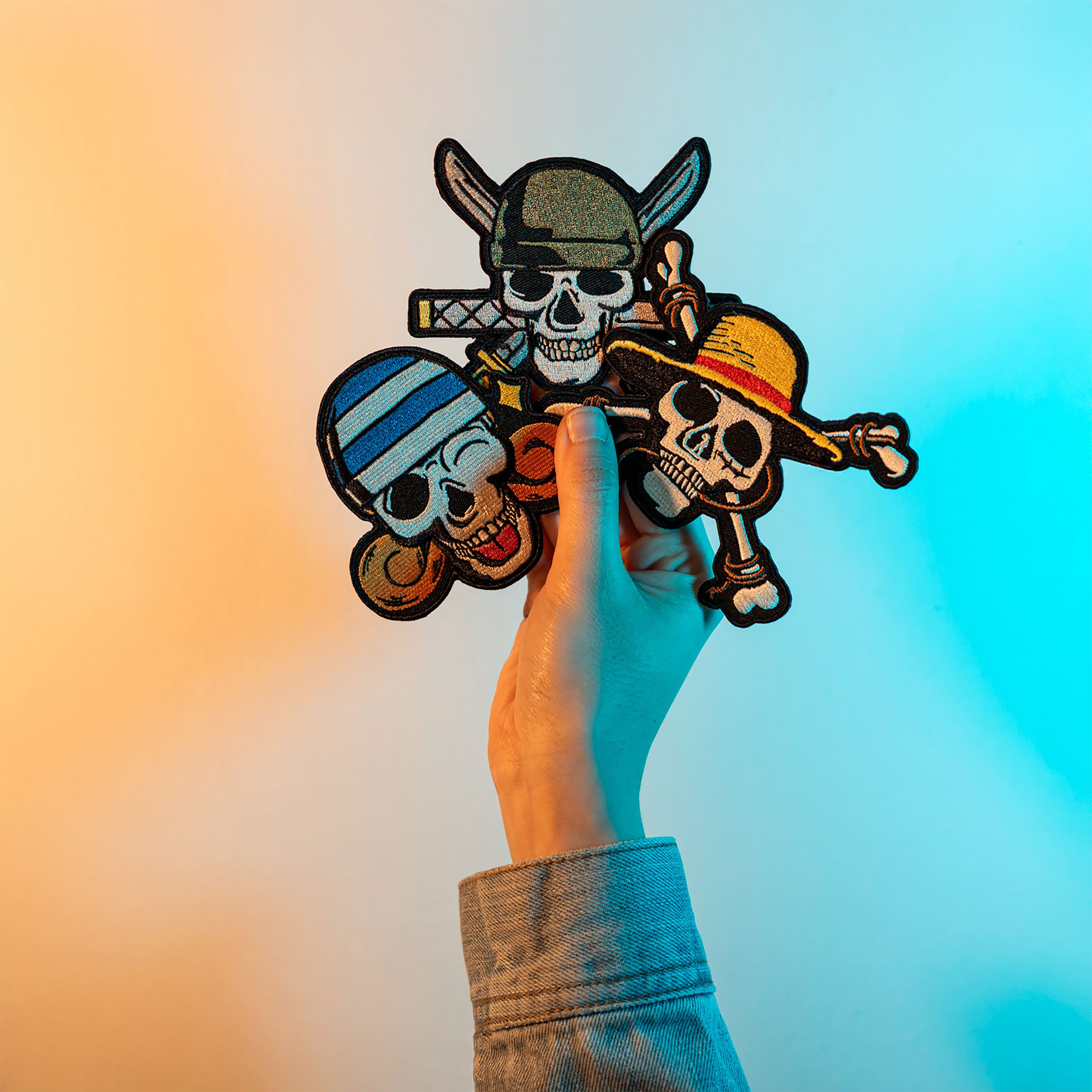 Produktbild One Piece - Skull Aufnäher 3er Set