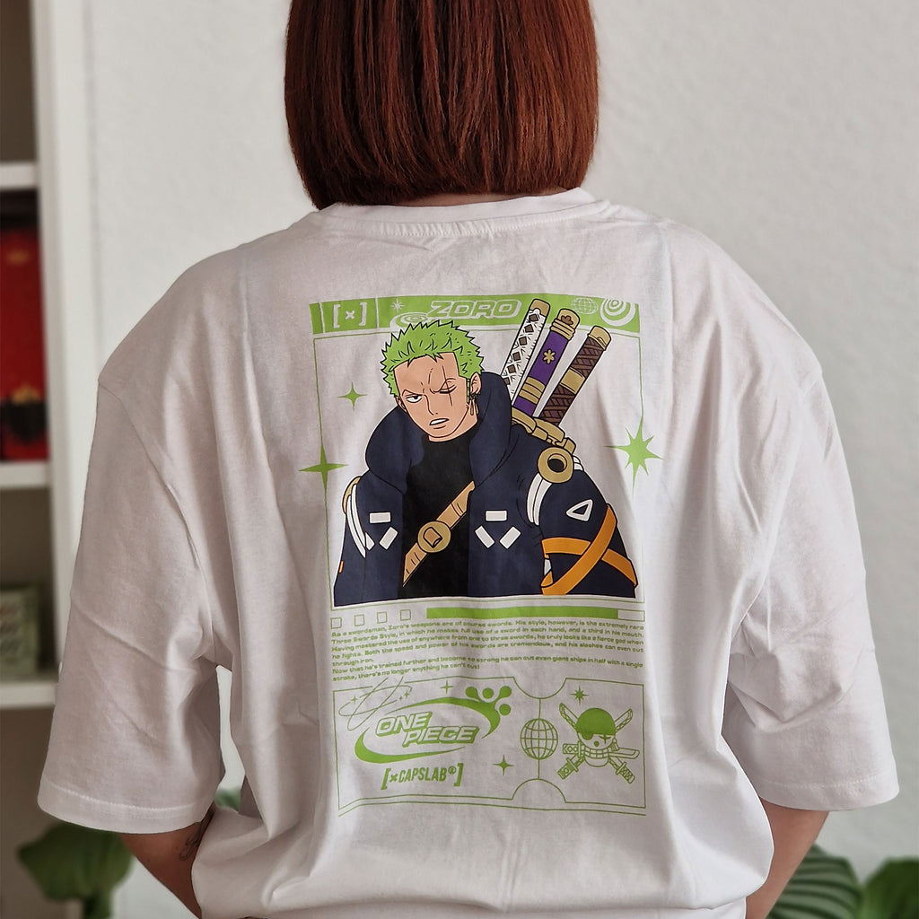 One Piece - Zoro Capslab Oversize T-Shirt weiß