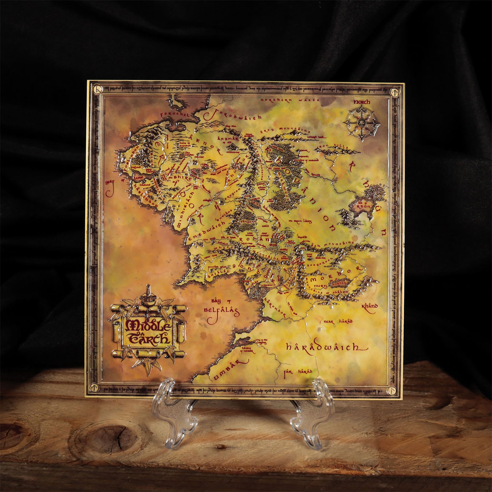 Produktbild Der Herr der Ringe - Karte von Mittelerde Replik limitiert