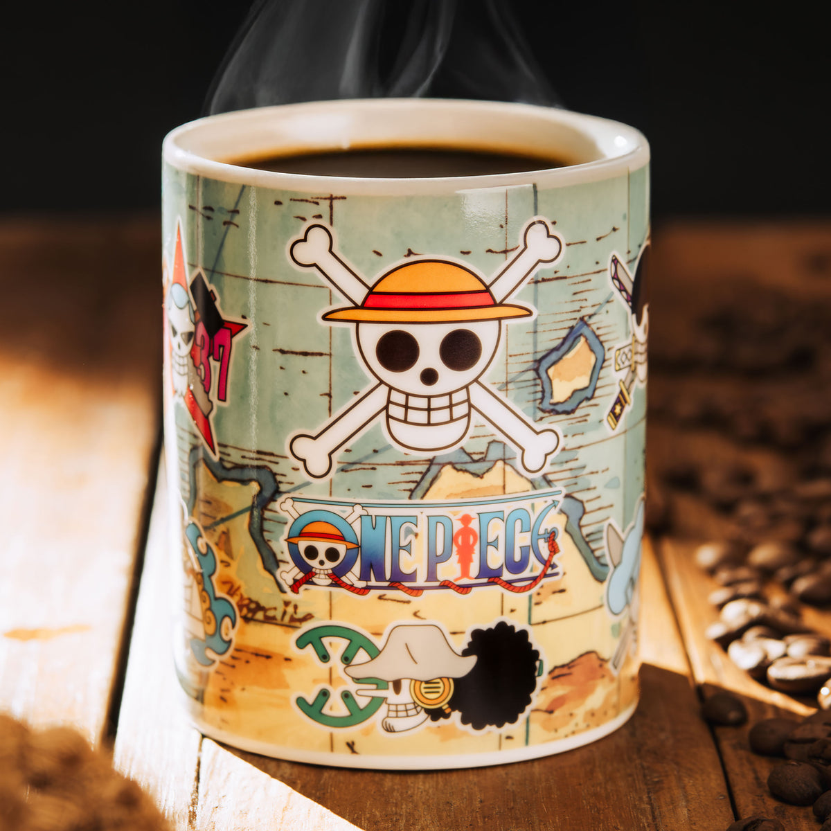 Produktbild One Piece - South Blue Map Thermoeffekt Tasse