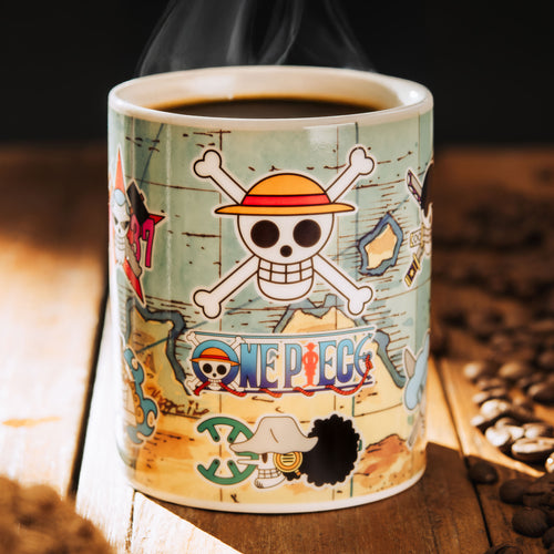 Produktbild One Piece - South Blue Map Thermoeffekt Tasse