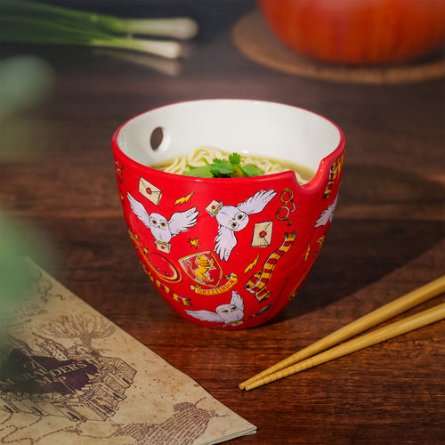 Produktbild Magic Symbols Ramen Schale mit Ess-Stäbchen - Harry Potter