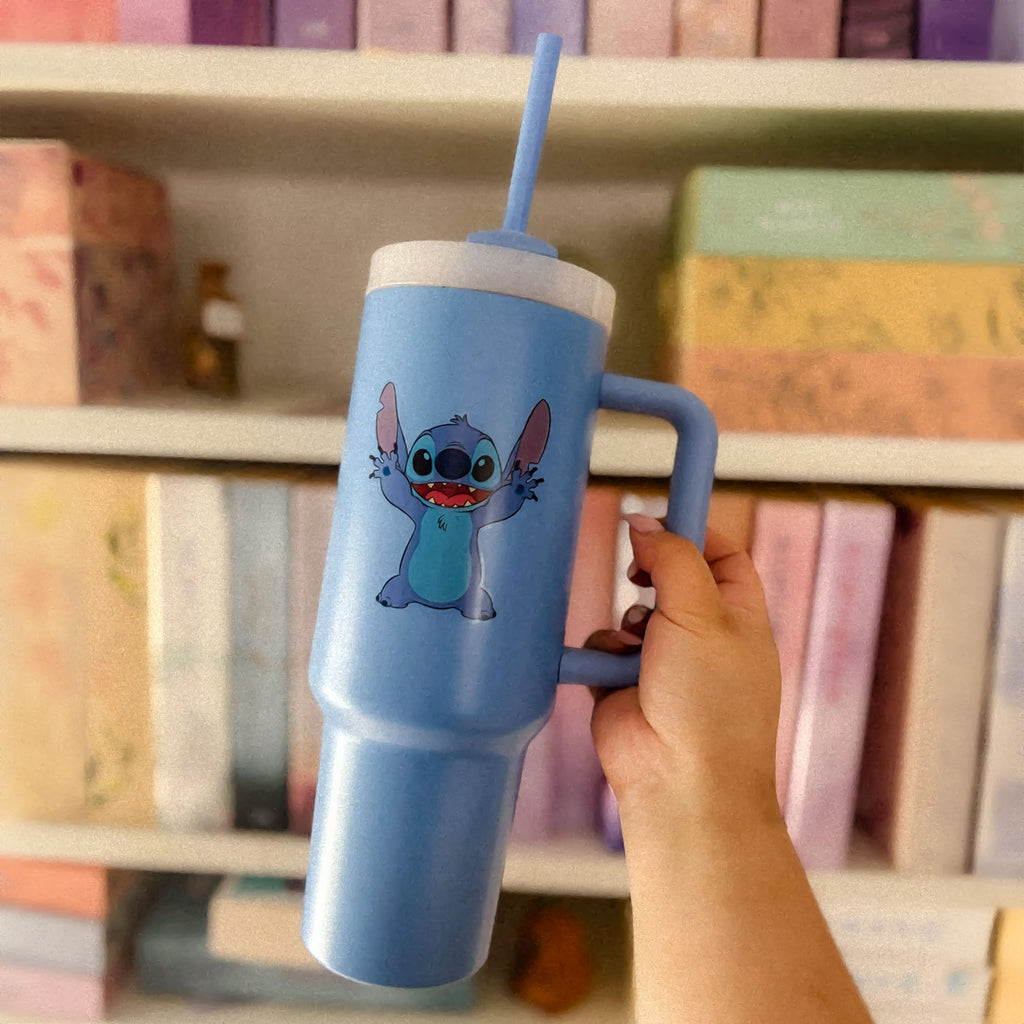 Produktbild Stitch To Go Becher mit Strohhalm - Lilo & Stitch