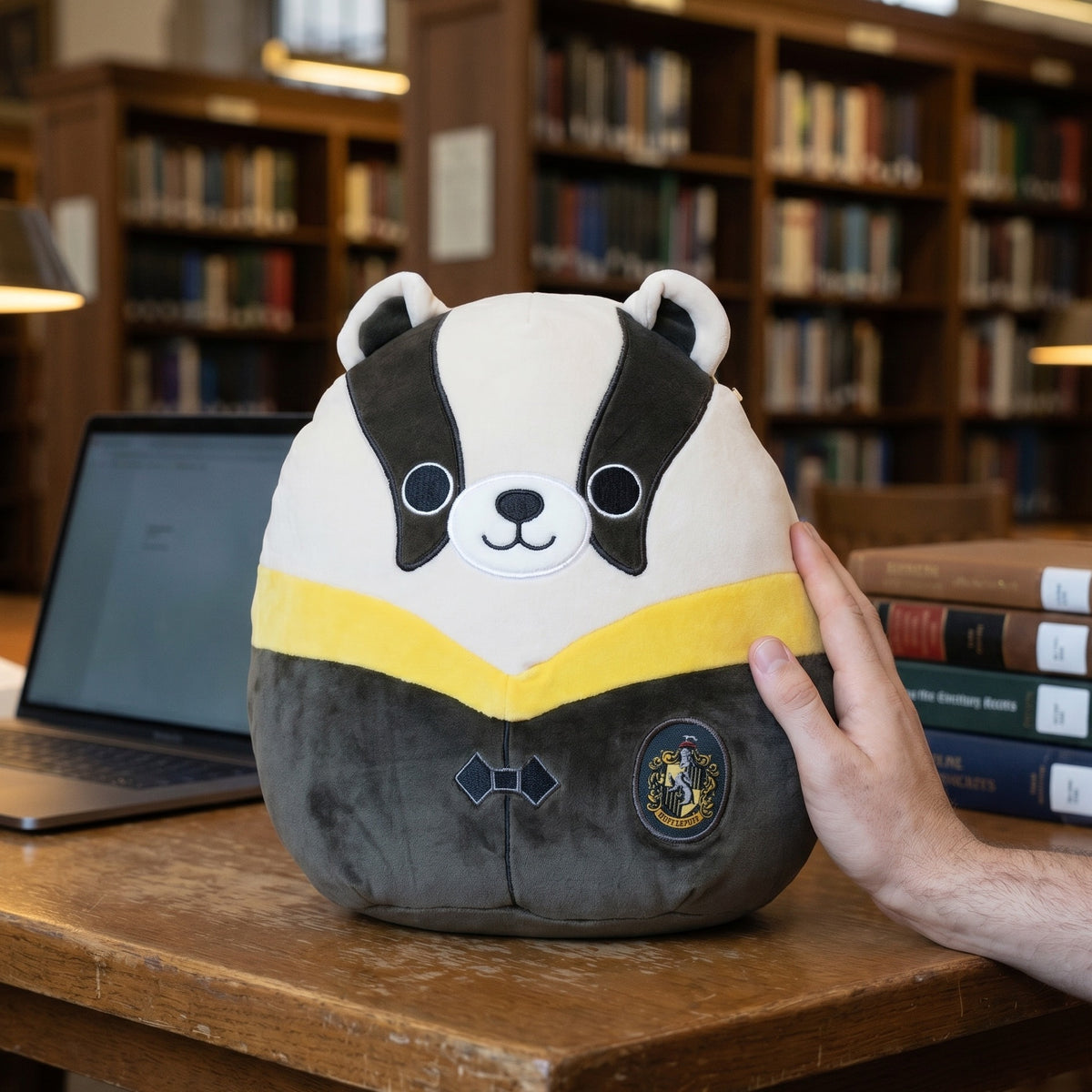 Produktbild Harry Potter - Hufflepuff Dachs in Robe Squishmallows Plüsch Figur