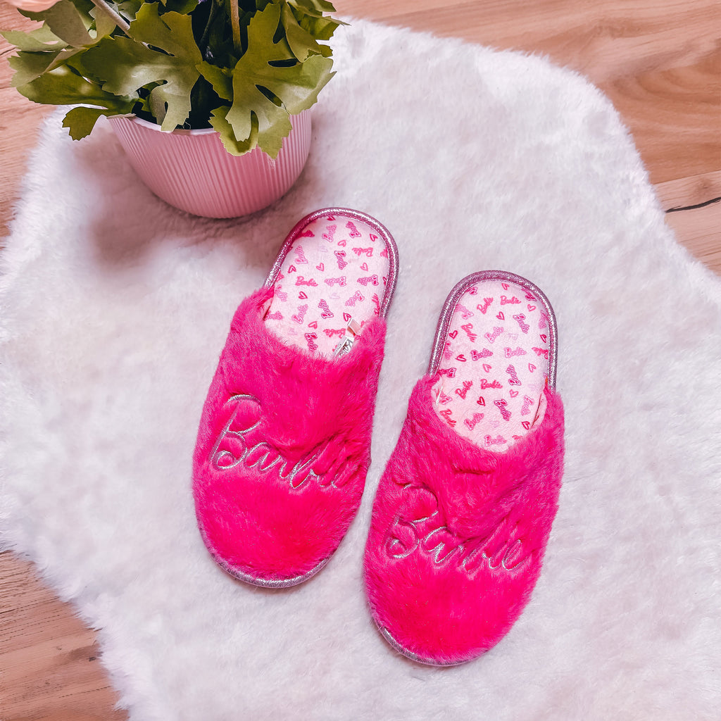 Produktbild Barbie - Logo Plüsch Pantoffeln