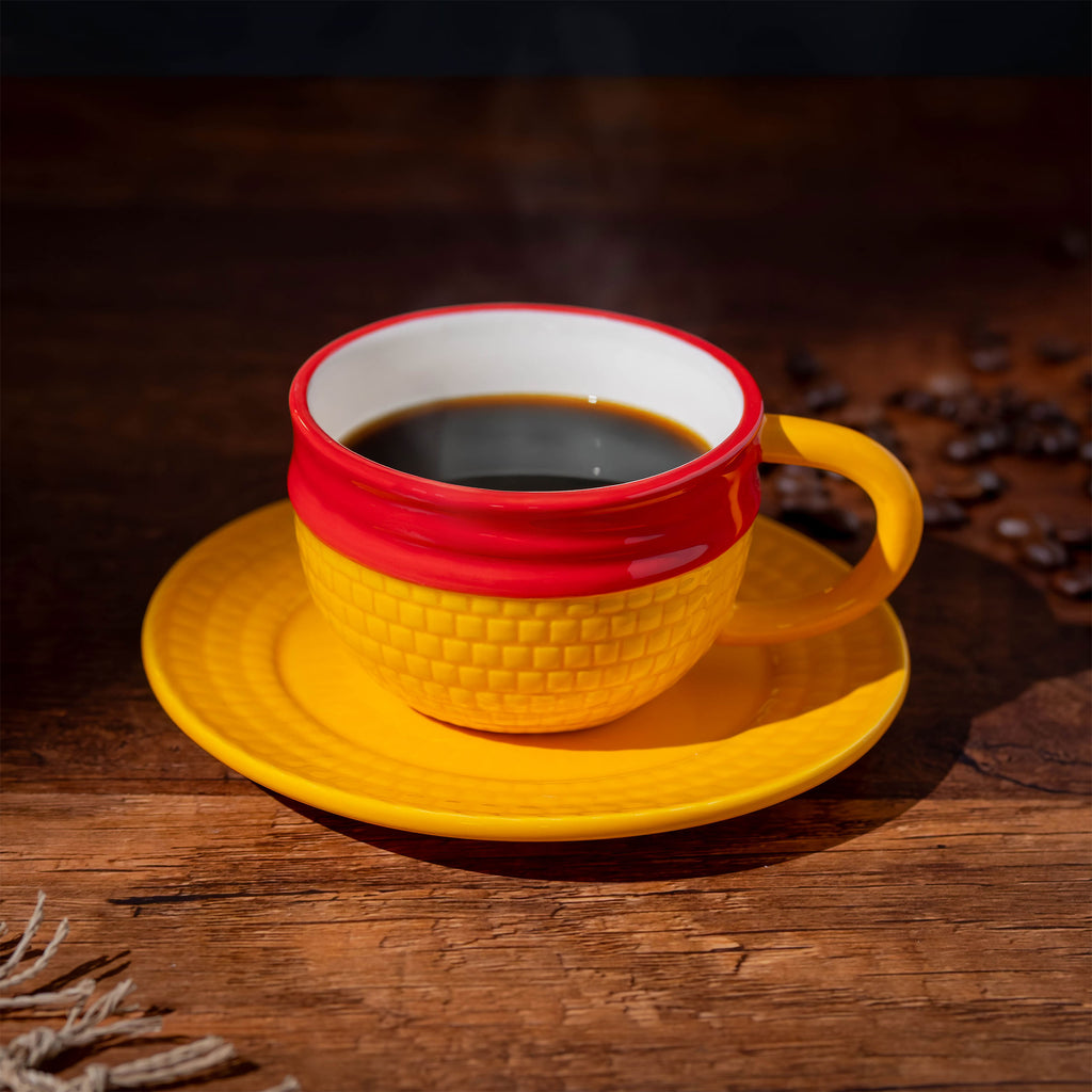 Luffy Strohhut Tasse mit Untertasse - One Piece