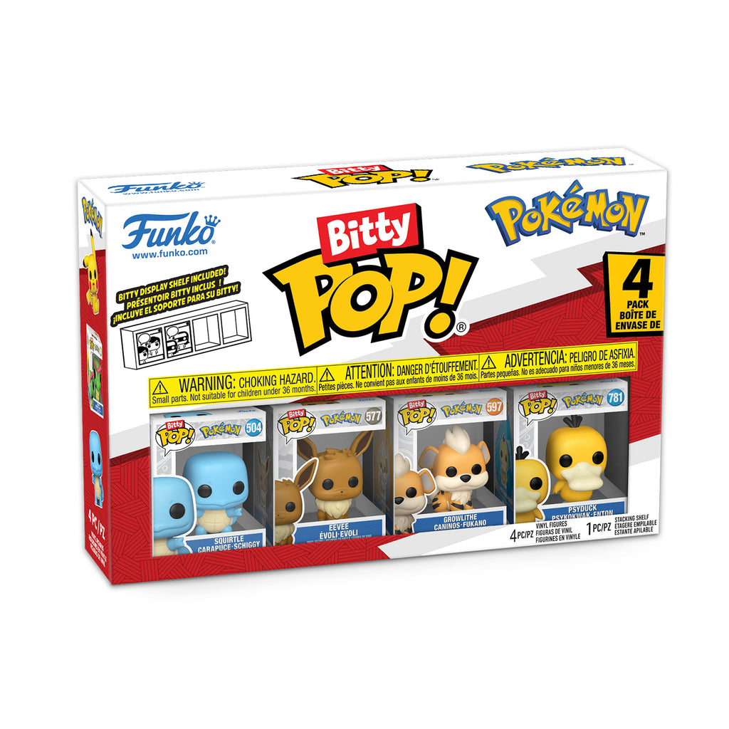Pokemon - Schiggy and Friends Funko Bitty Pop 4er Figuren Set Serie 4