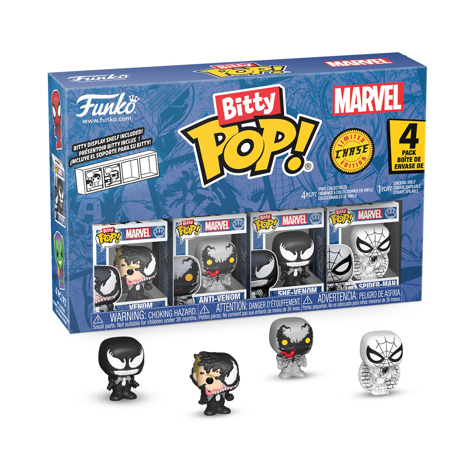 Produktbild Marvel - Spider-Man Funko Bitty Pop 4er Figuren Set Serie 3