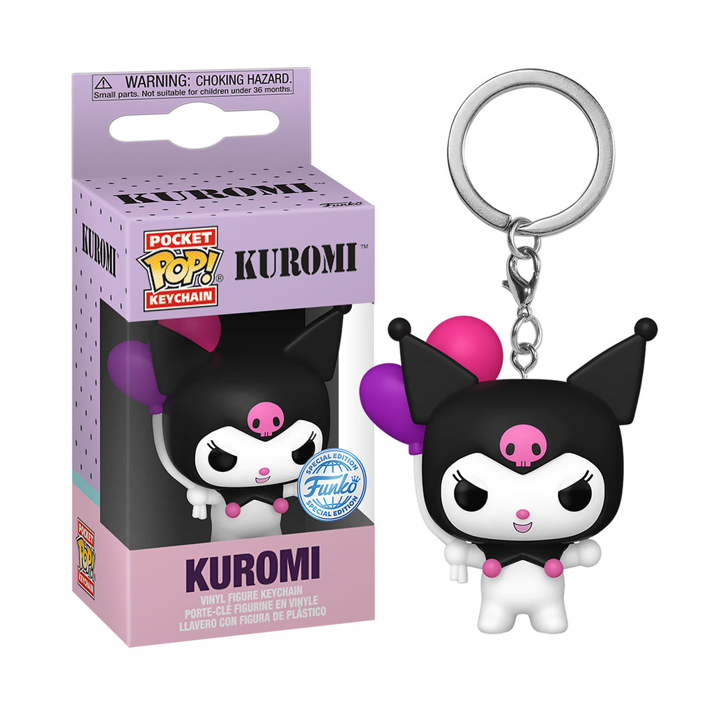 Sanrio - Kuromi mit Luftballons Funko Pop Schlüsselanhänger