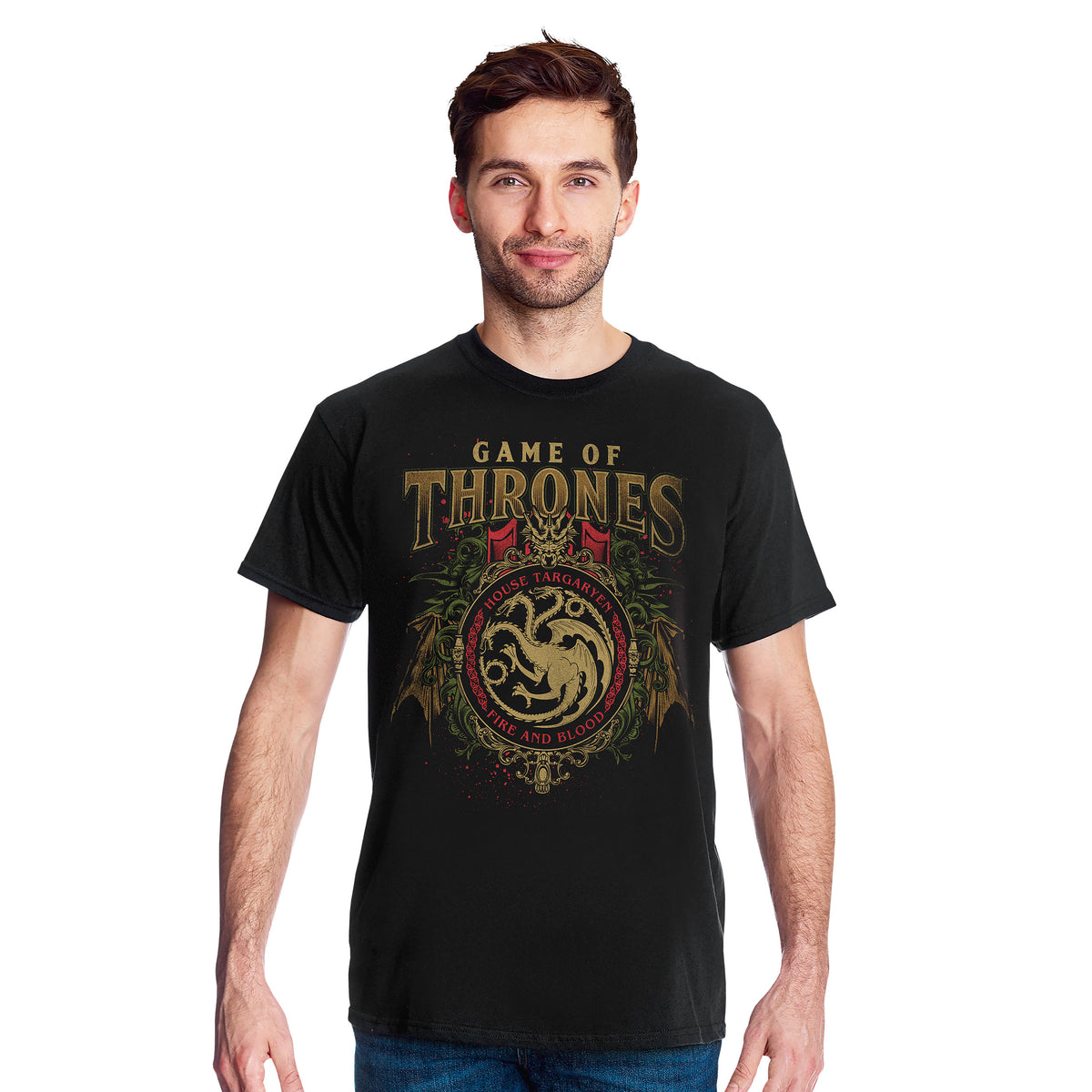 Produktbild Game of Thrones - Targaryen Ornaments T-Shirt schwarz
