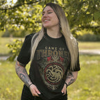 Produktbild Game of Thrones - Targaryen Ornaments T-Shirt schwarz