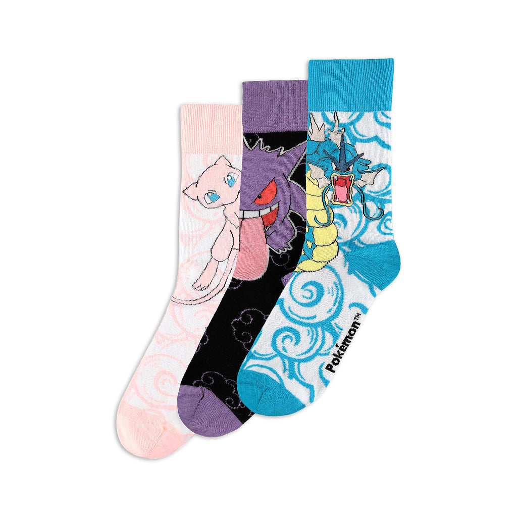 Produktbild Pokemon - Gengar, Mew und Garados Socken 3er Set